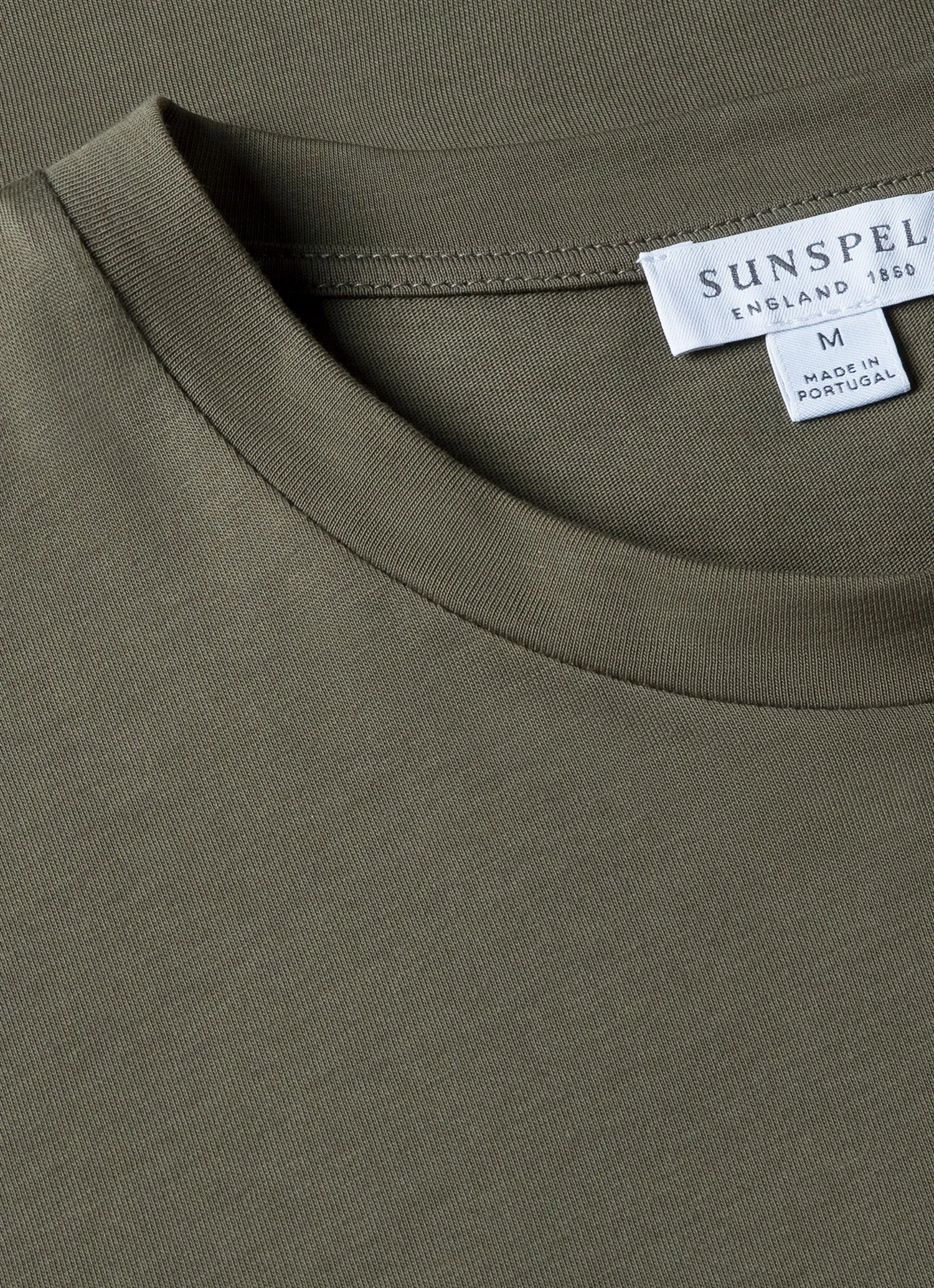 Men's Riviera Midweight T?shirt in Khaki Soft Touch Texture