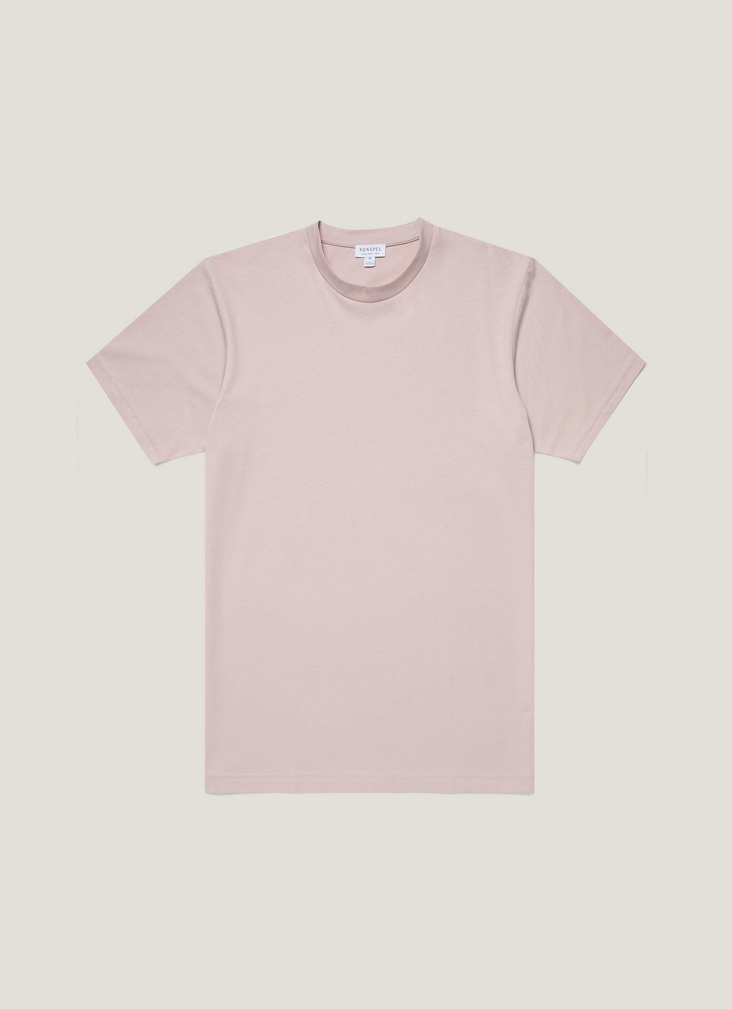 Men's Riviera Midweight T?shirt in Pale Pink casual and comfortable
