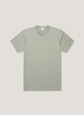 Men's Riviera Midweight T-shirt in Pastel Green Relax Style Fit Holiday Wear Cozy Wearable Men's Riviera Midweight T-shirt in Pastel Green