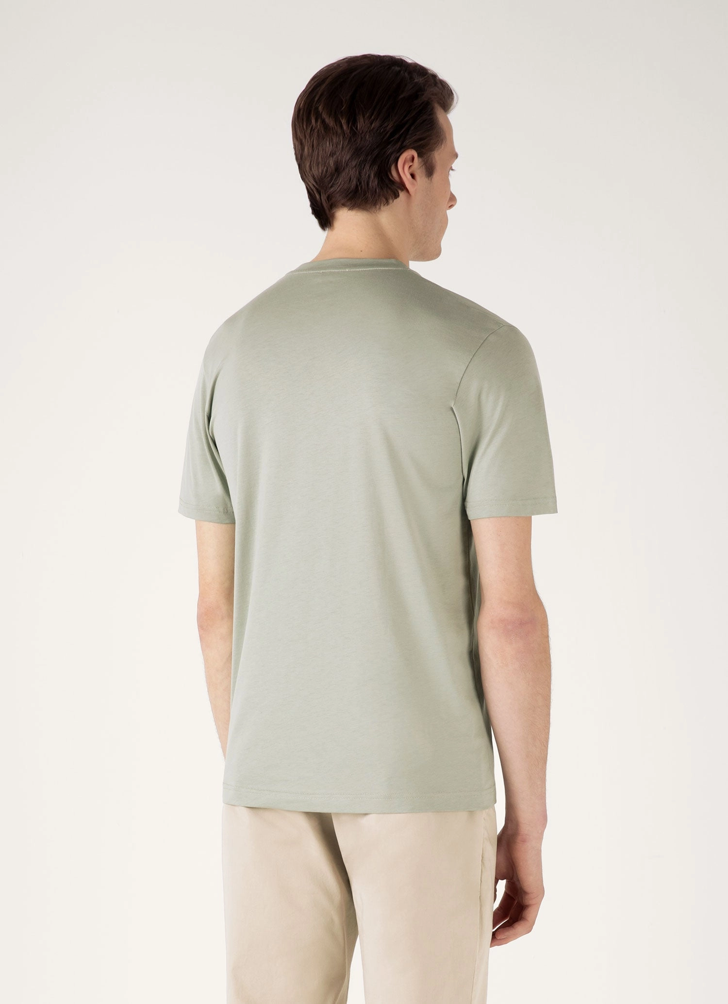 Men's Riviera Midweight T-shirt in Pastel Green Soft Lining suitable for all genders