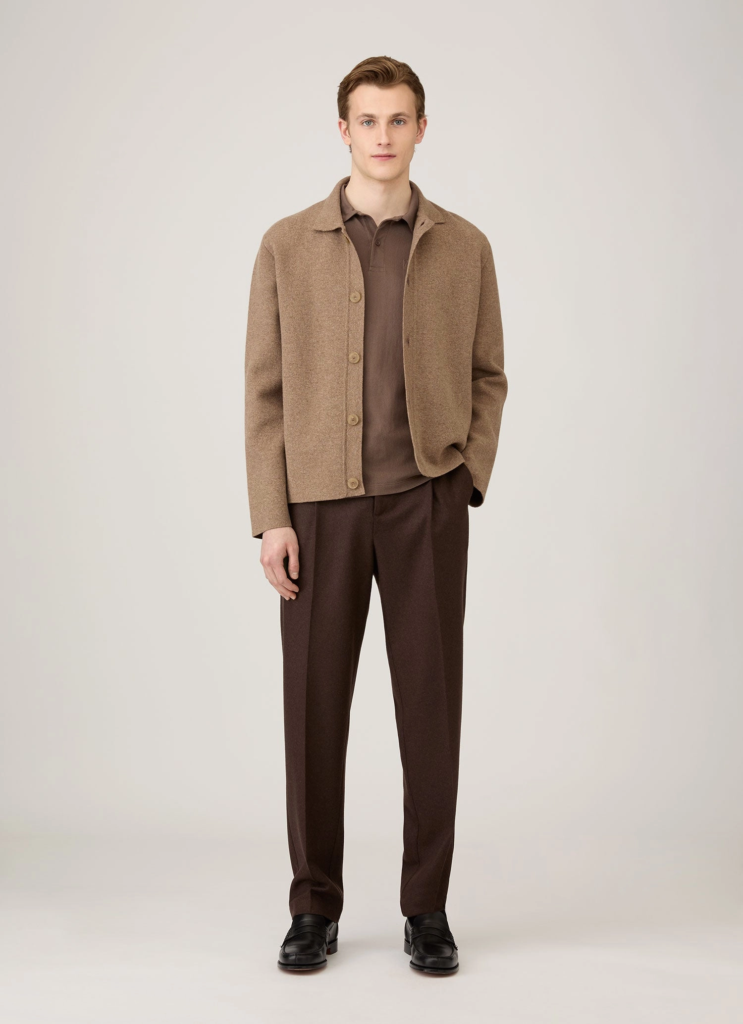 Summer Smart Men's Riviera Polo Shirt in Bark