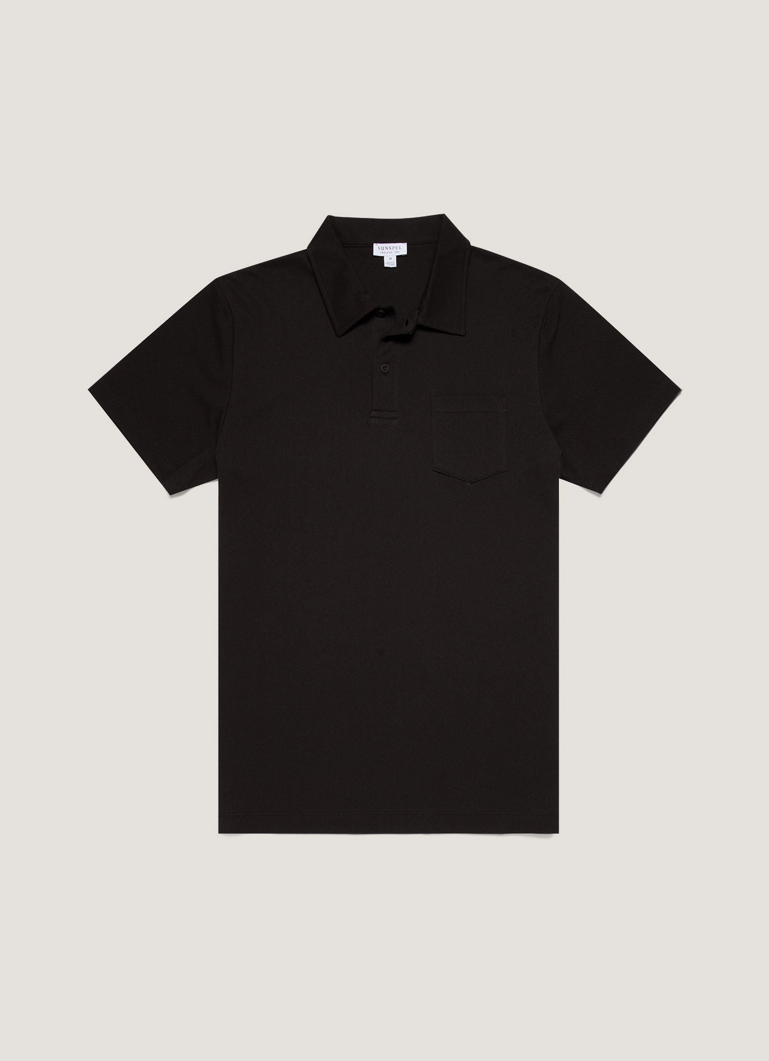 Chic Top Easy Layering Men's Riviera Polo Shirt in Black