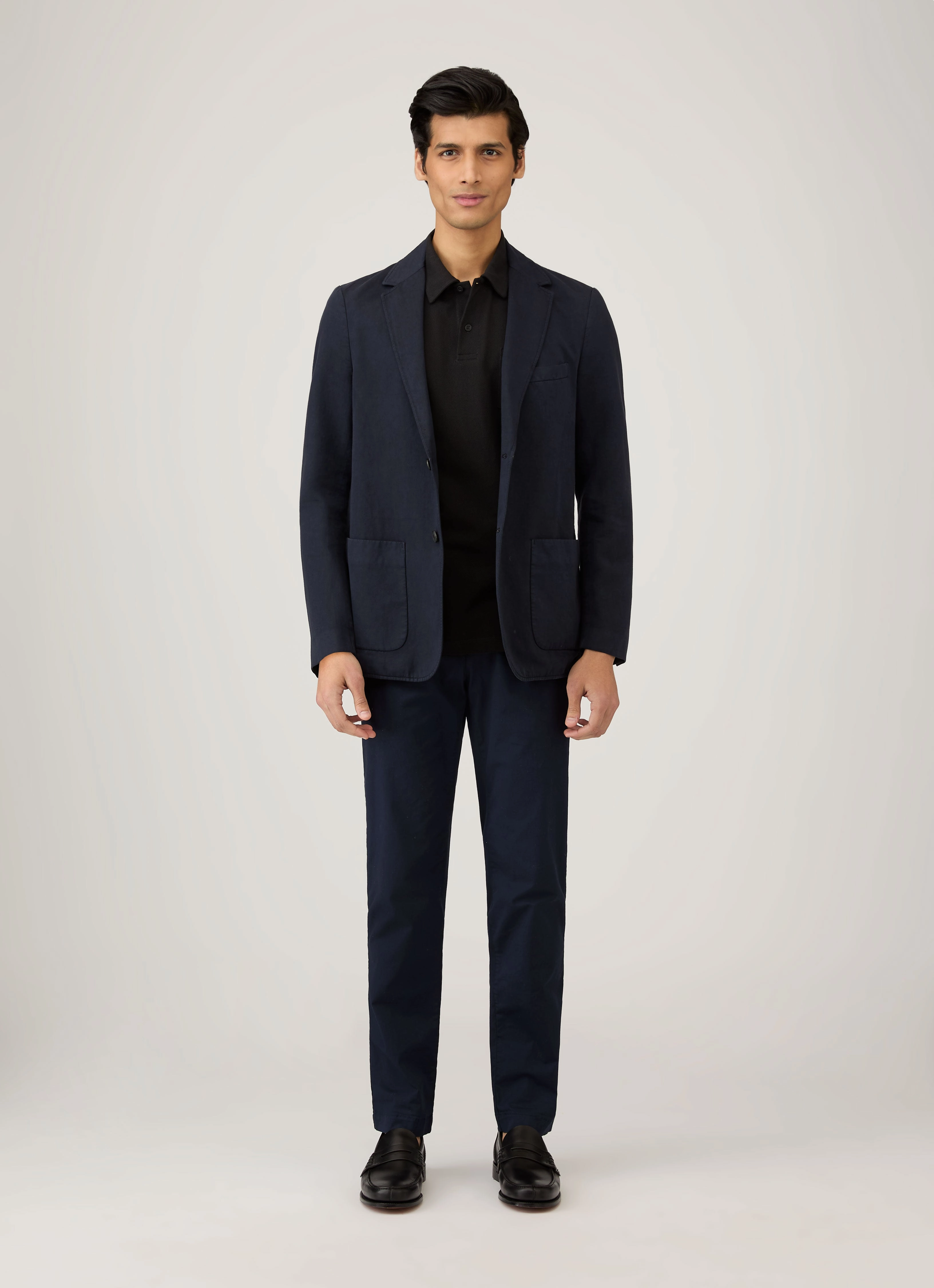 Men's Riviera Polo Shirt in Black Fashionable Look