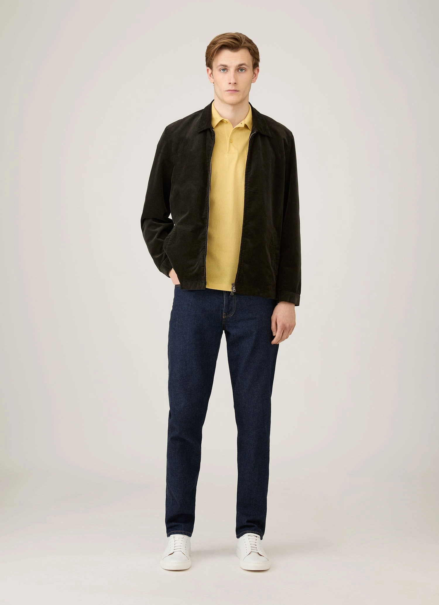 Premium Shirt Men's Riviera Polo Shirt in Dusty Yellow