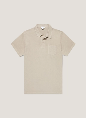 Men's Riviera Polo Shirt in Fog Sharp Look SoftTouch Collar Lining Chic Comfort Men's Riviera Polo Shirt in Fog