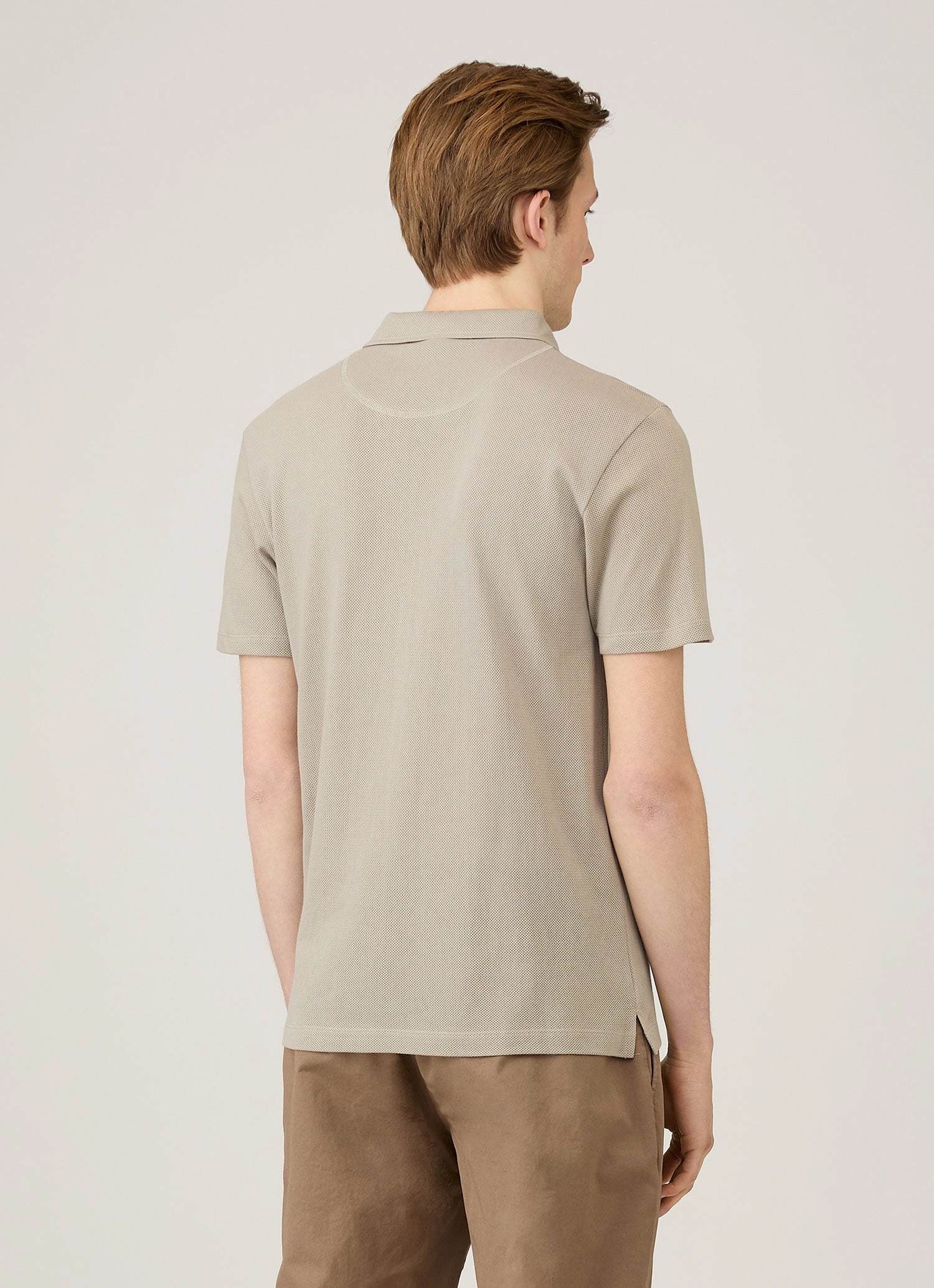 Stylish Layer Men's Riviera Polo Shirt in Fog