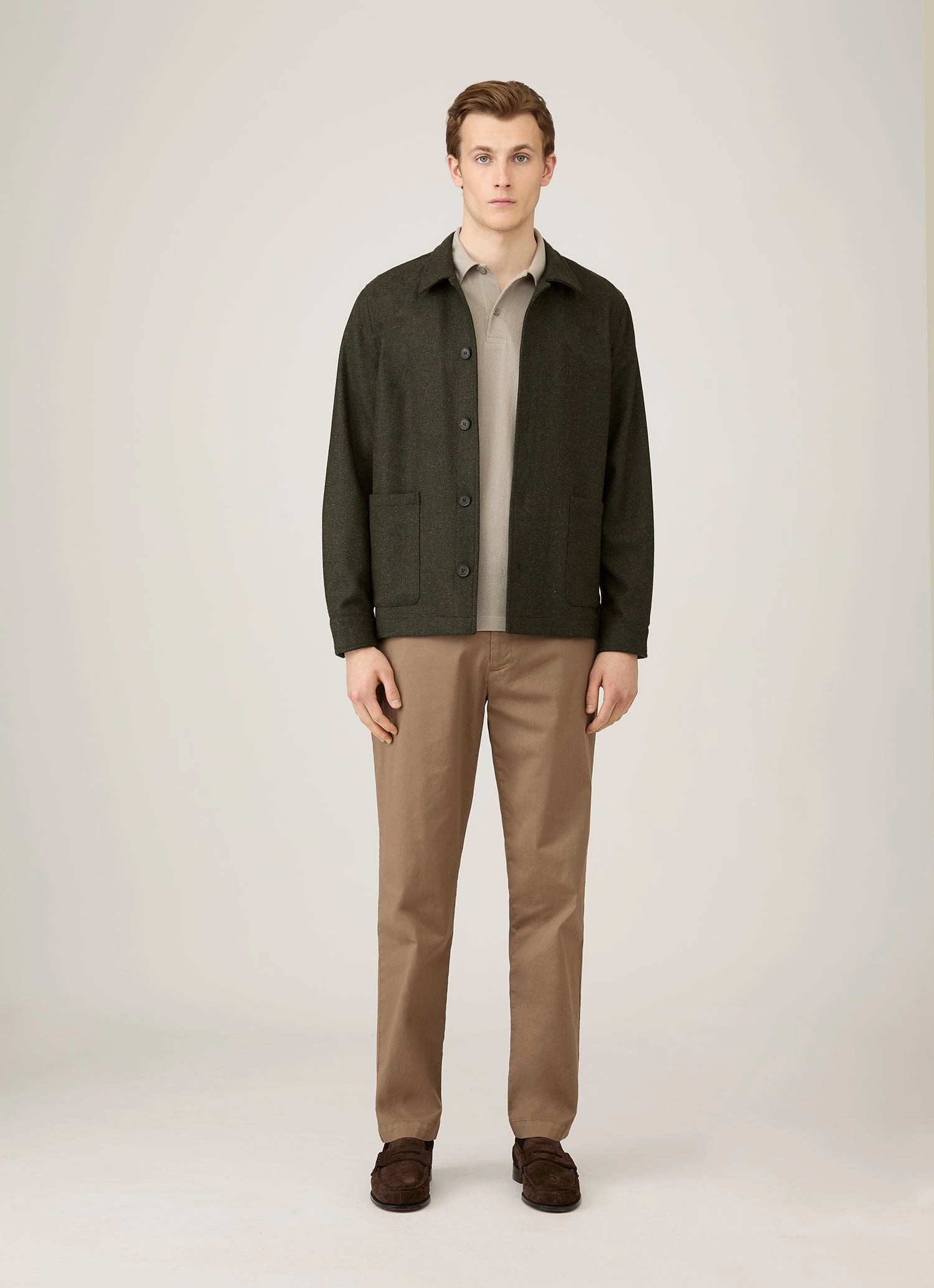 Sleek Layers Men's Riviera Polo Shirt in Fog