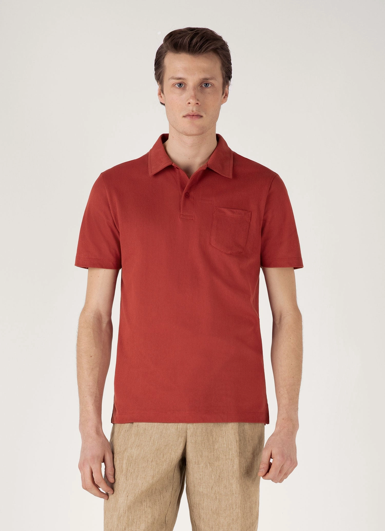Outdoor Lifestyle Men's Riviera Polo Shirt in Garnet Red
