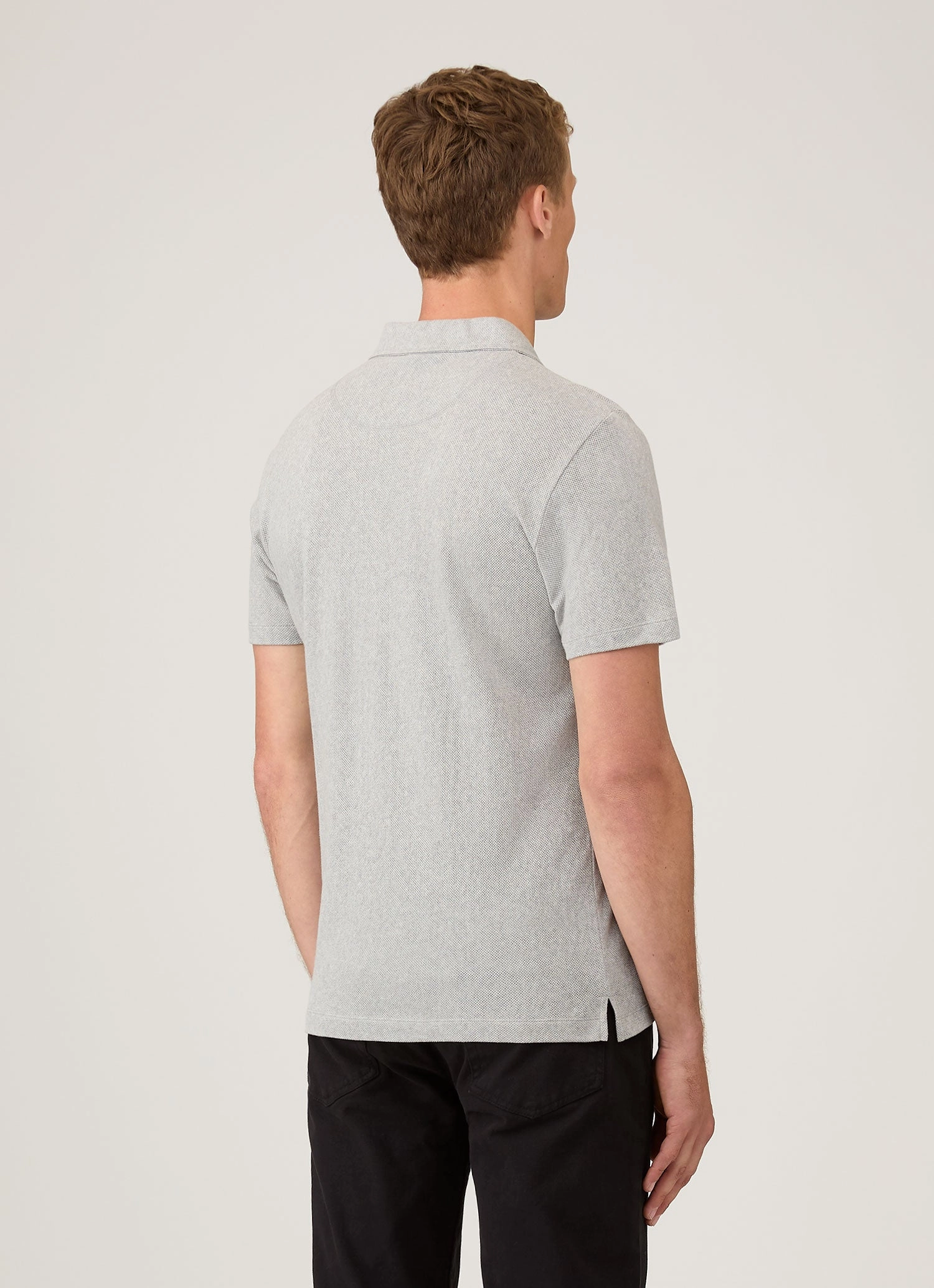 Tailored Layers Men's Riviera Polo Shirt in Grey Melange