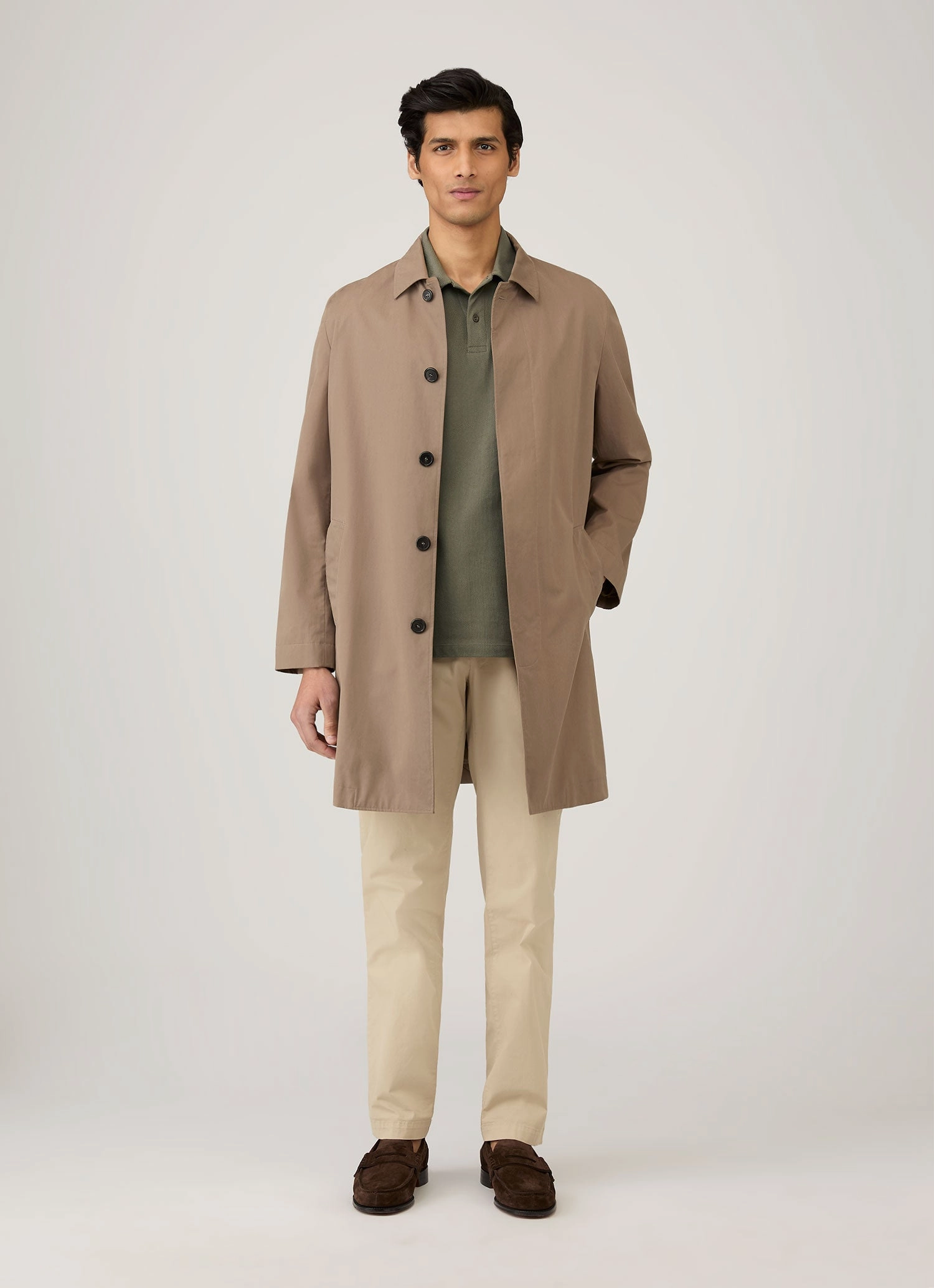 Soft Touch Soft Jersey Fabric Men's Riviera Polo Shirt in Khaki