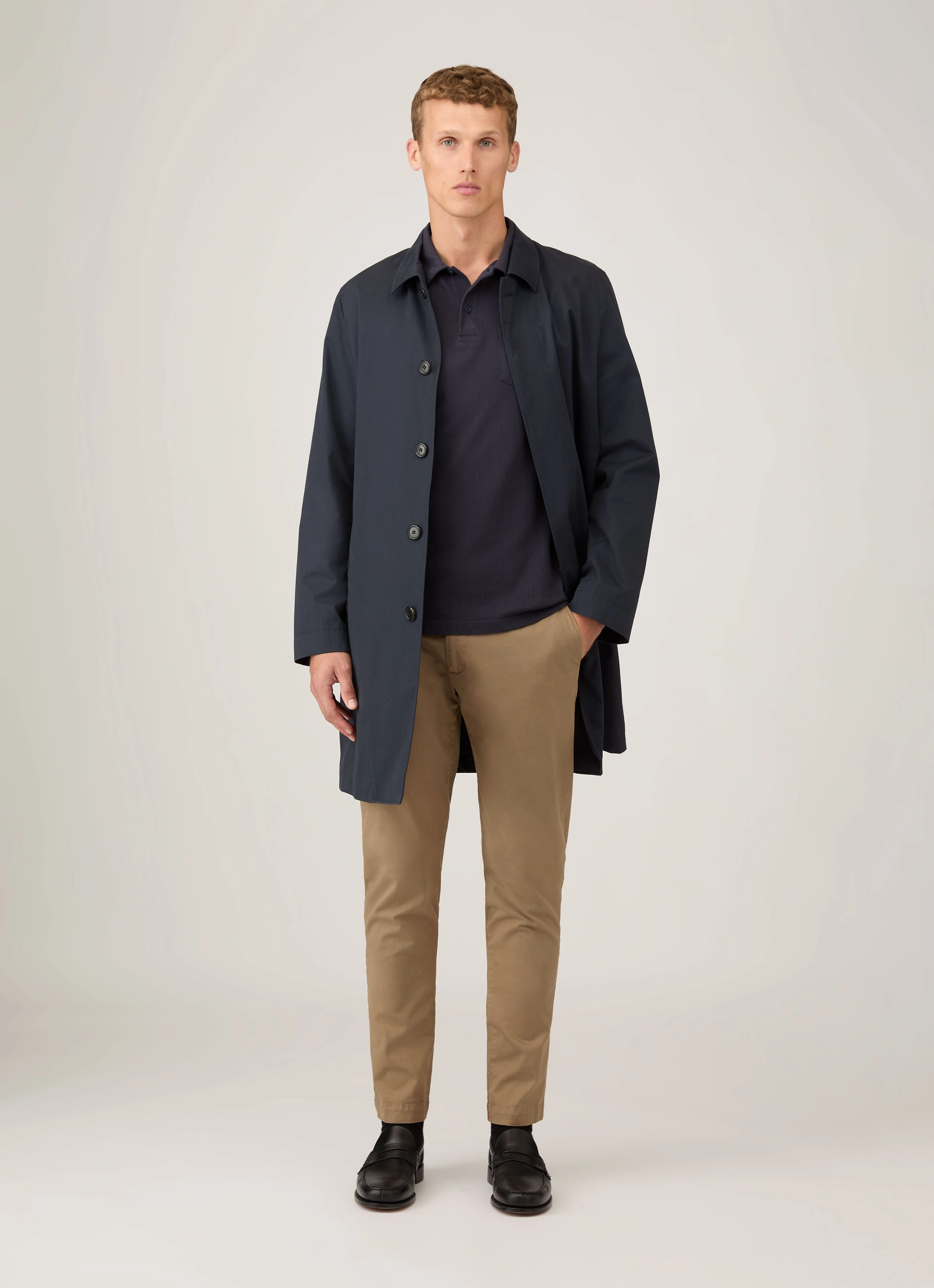 slim fit Professional Layers Men's Riviera Polo Shirt in Navy