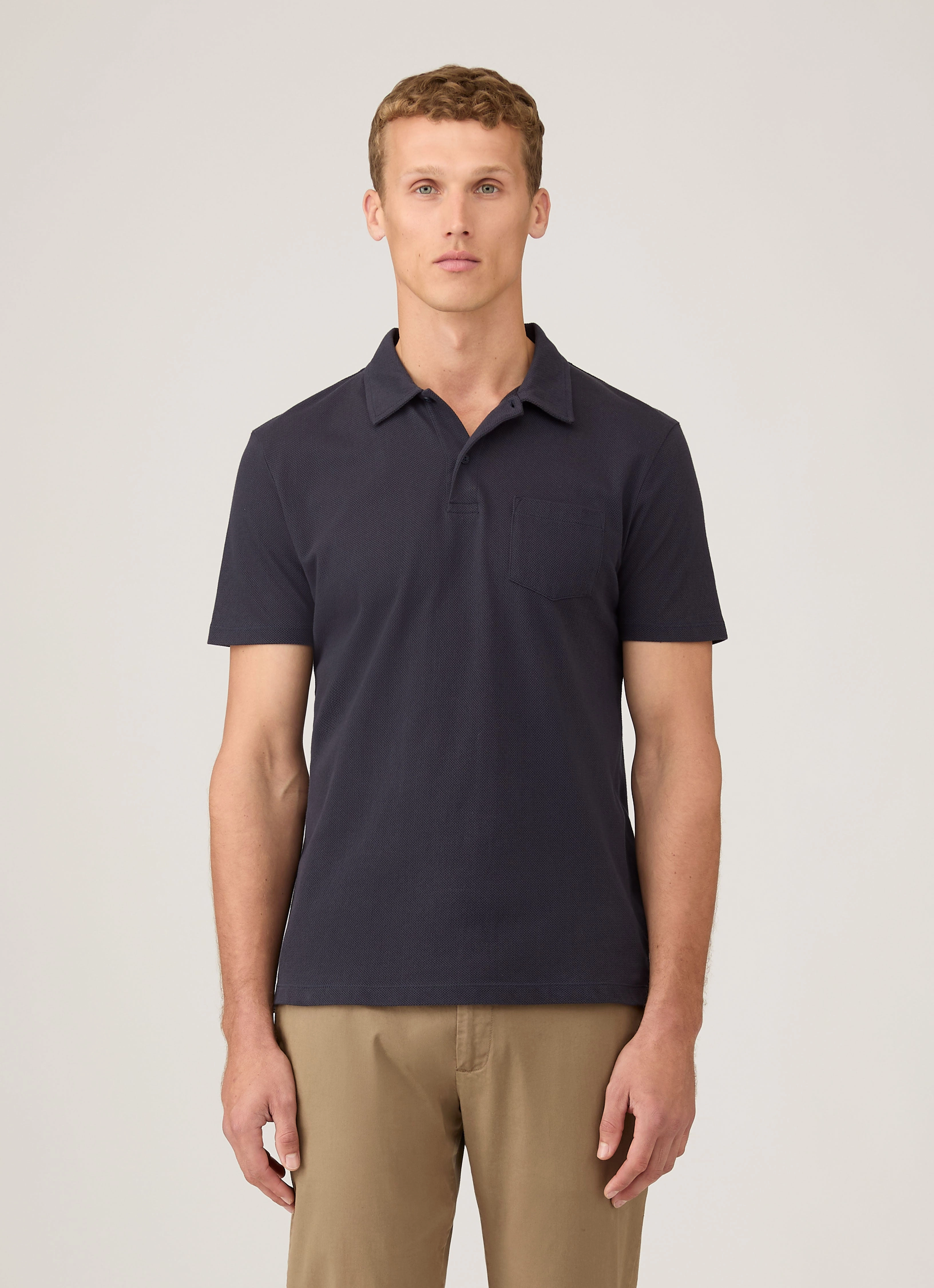 Sporty Chic Effortless Fashion Men's Riviera Polo Shirt in Navy