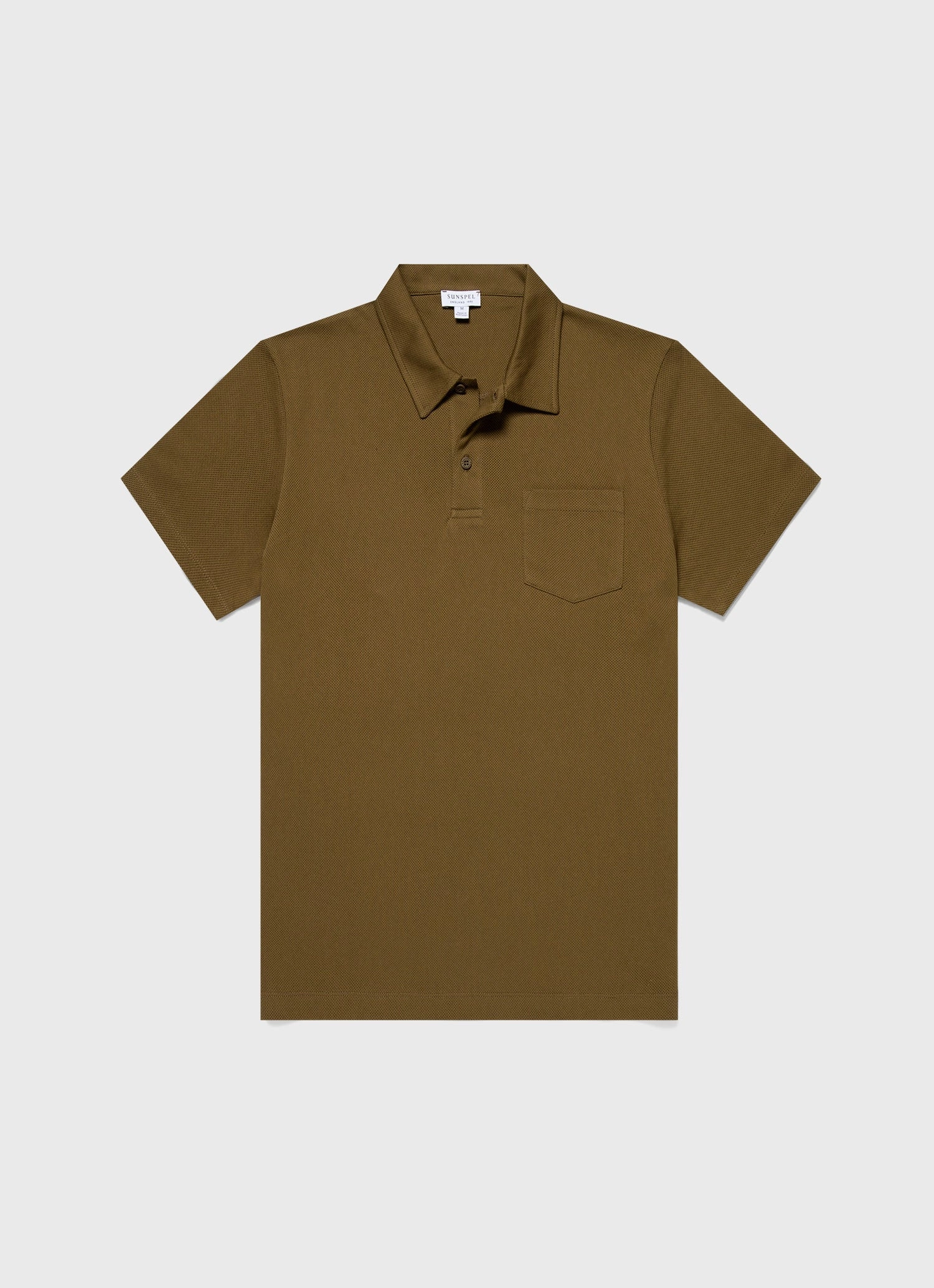 Sleek Layers Men's Riviera Polo Shirt in Olive Green