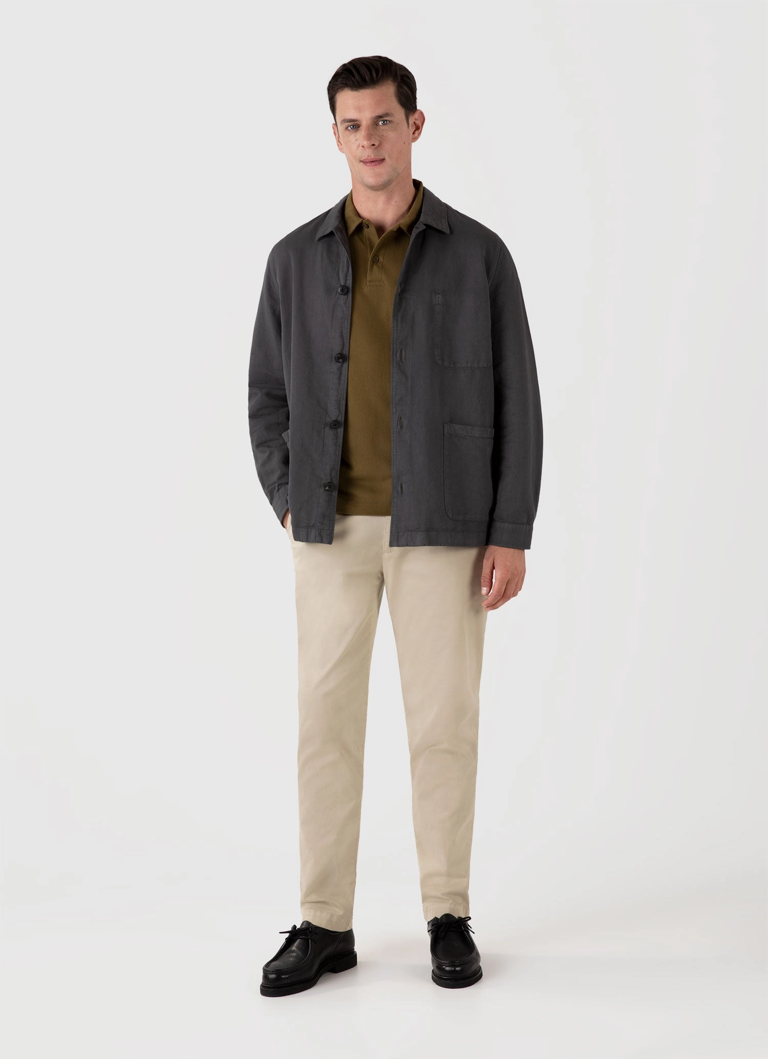 Eco Friendly Dye Men's Riviera Polo Shirt in Olive Green