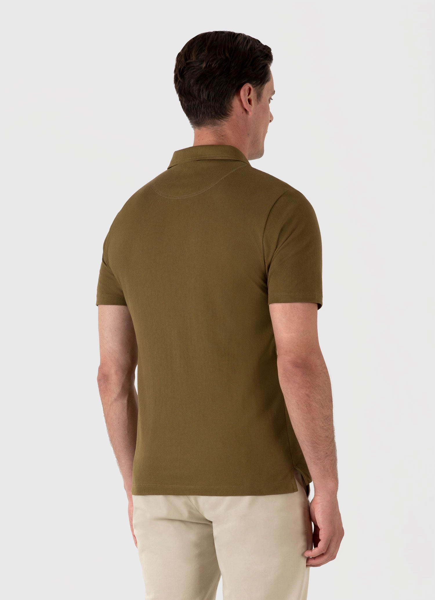 Outdoor Vibe Men's Riviera Polo Shirt in Olive Green