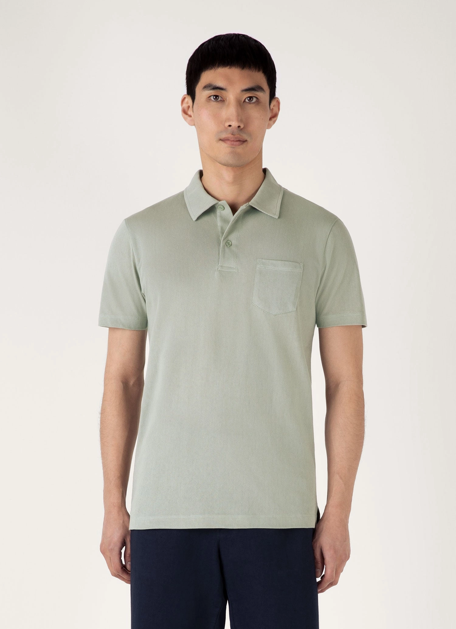 Men's Riviera Polo Shirt in Pastel Green casual top Office To Dinner