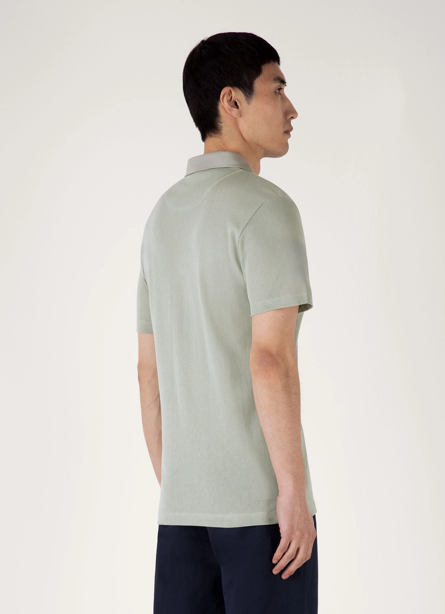 Men's Riviera Polo Shirt in Pastel Green Effortless Look Stylish Neckline