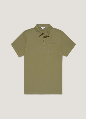 Men's Riviera Polo Shirt in Sea Moss Polished Style Men's Riviera Polo Shirt in Sea Moss Stretchable Fit Office To Dinner