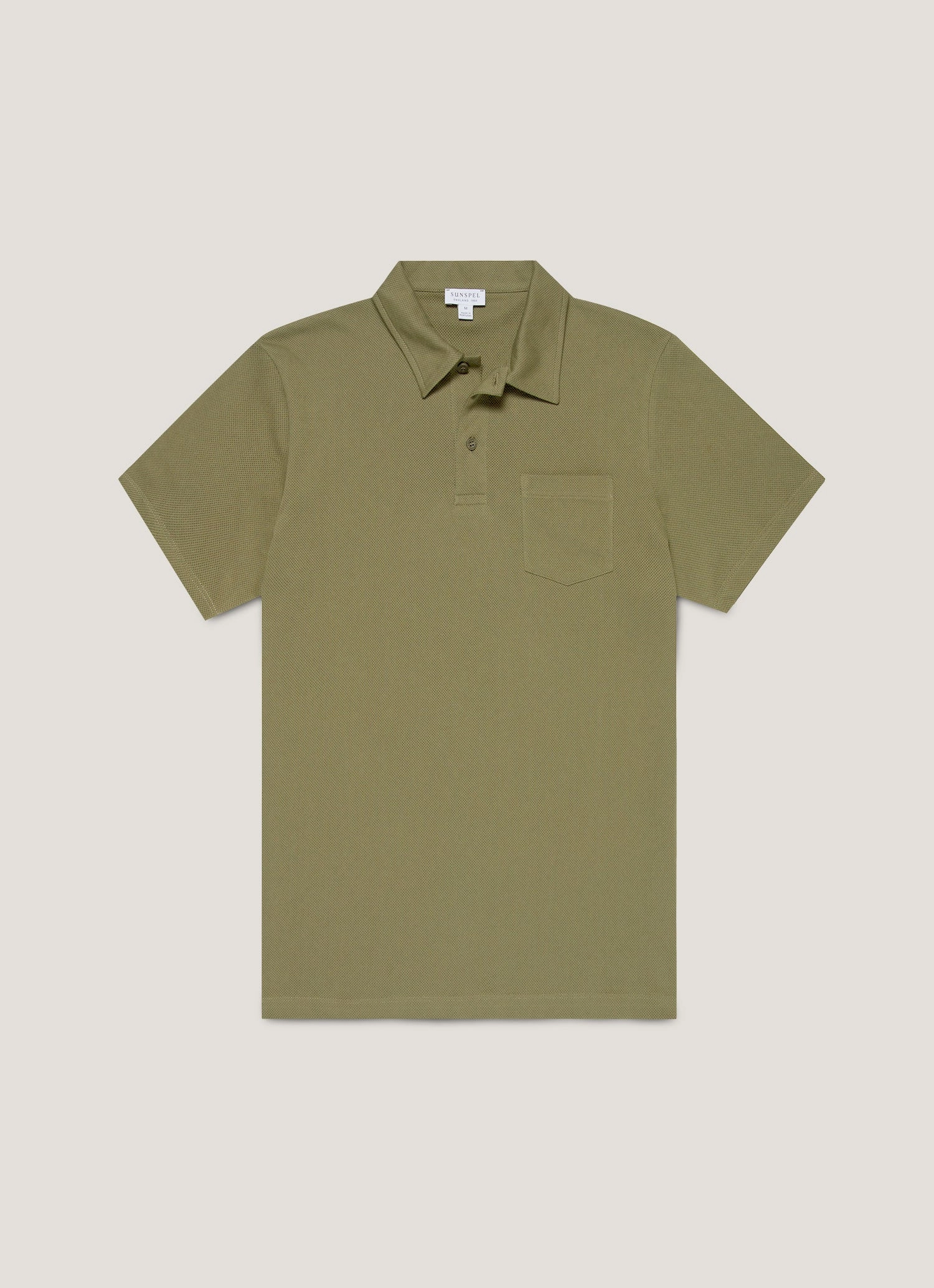 Men's Riviera Polo Shirt in Sea Moss Stretchable Fit Office To Dinner