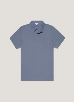 Men's Riviera Polo Shirt in Selvedge Blue Chill Wear Men's Riviera Polo Shirt in Selvedge Blue Fashionable Shirt