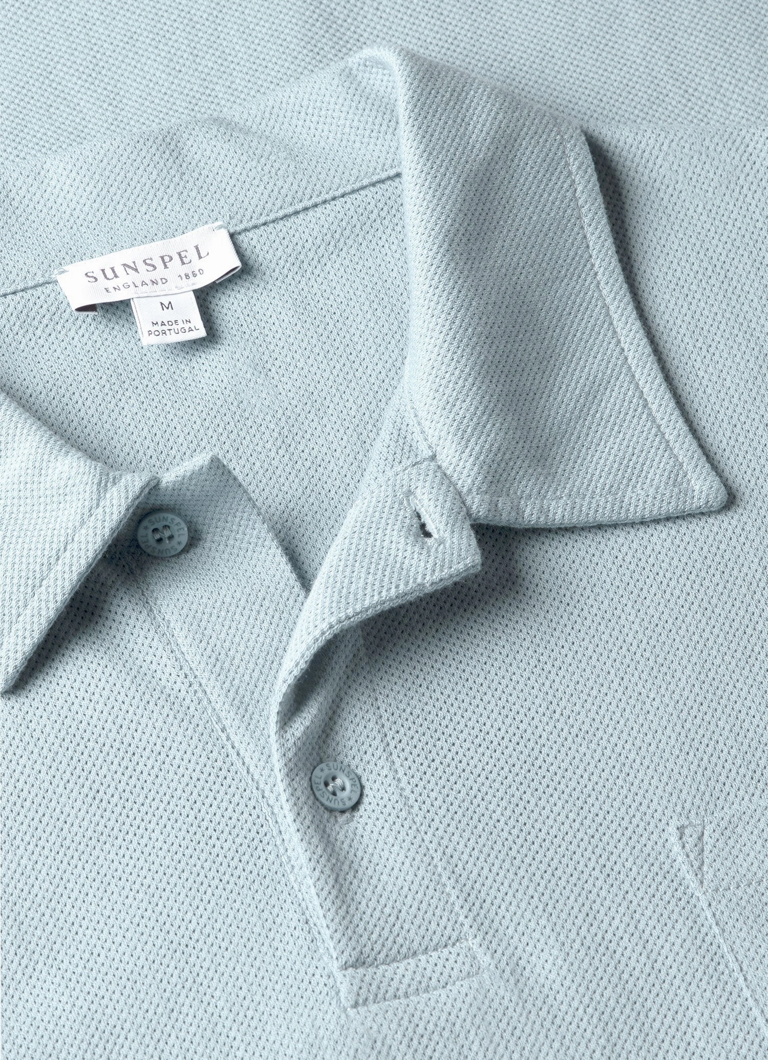 Men's Riviera Polo Shirt in Sky Blue Cozy Comfort