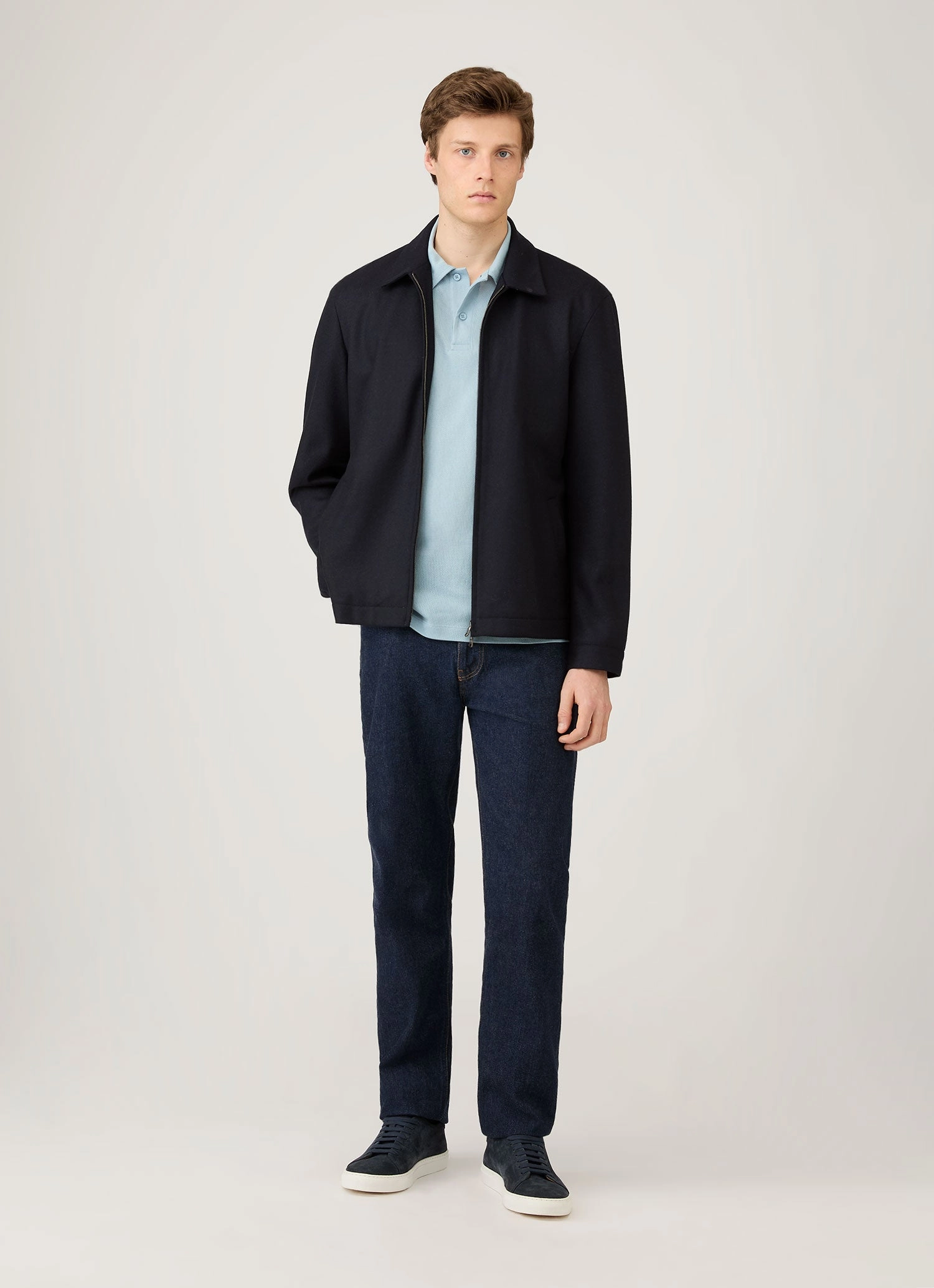 Men's Riviera Polo Shirt in Sky Blue Relaxed Wear