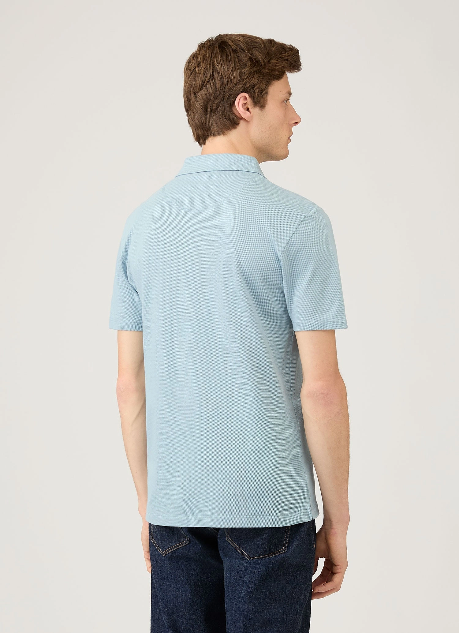 Men's Riviera Polo Shirt in Sky Blue Comfort Layer