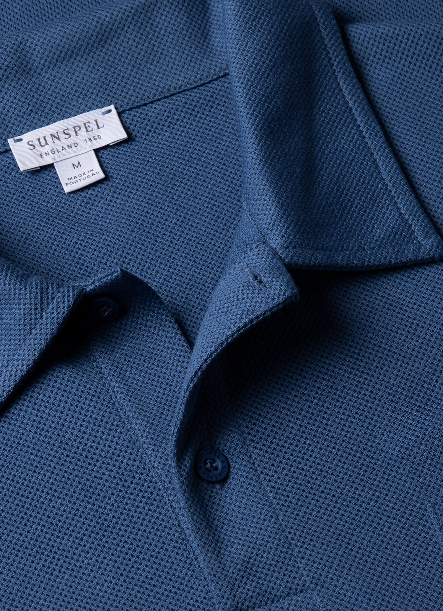 Perfect Fit Sophisticated Comfort Men's Riviera Polo Shirt in Soft Denim