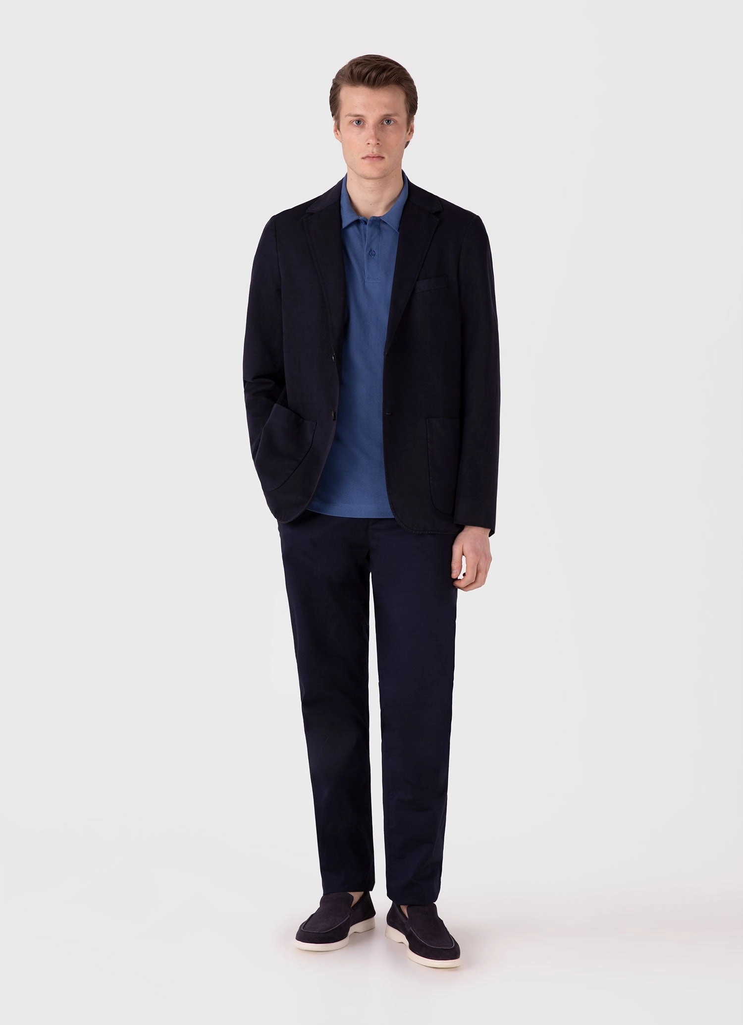 Active Look Men's Riviera Polo Shirt in Soft Denim