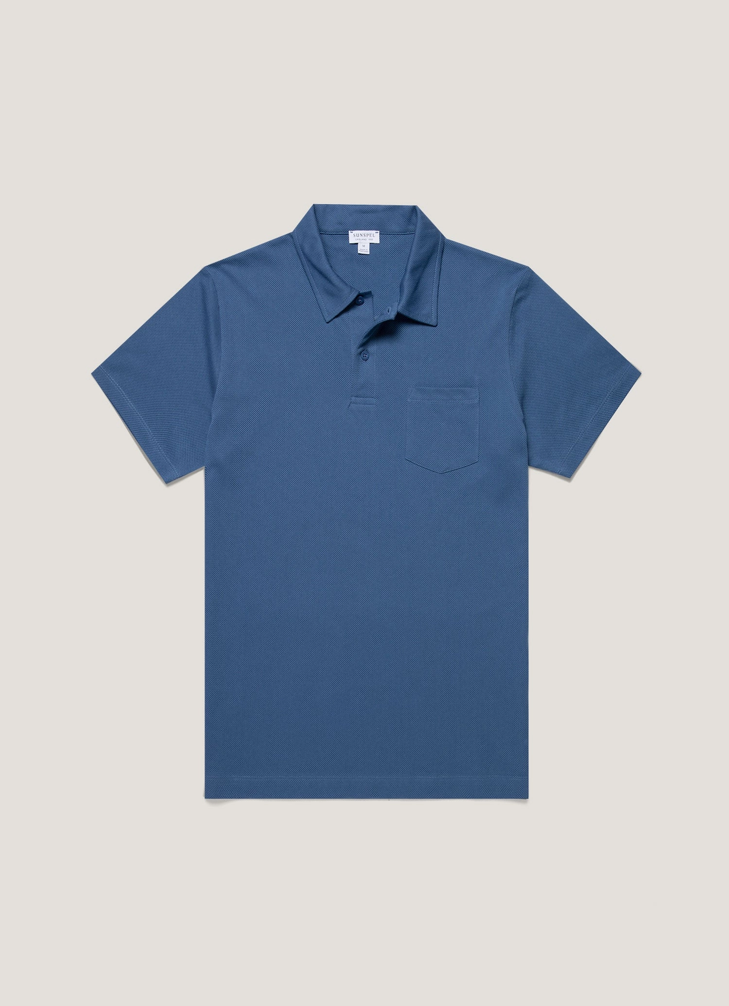 Corporate Event Men's Riviera Polo Shirt in Soft Denim