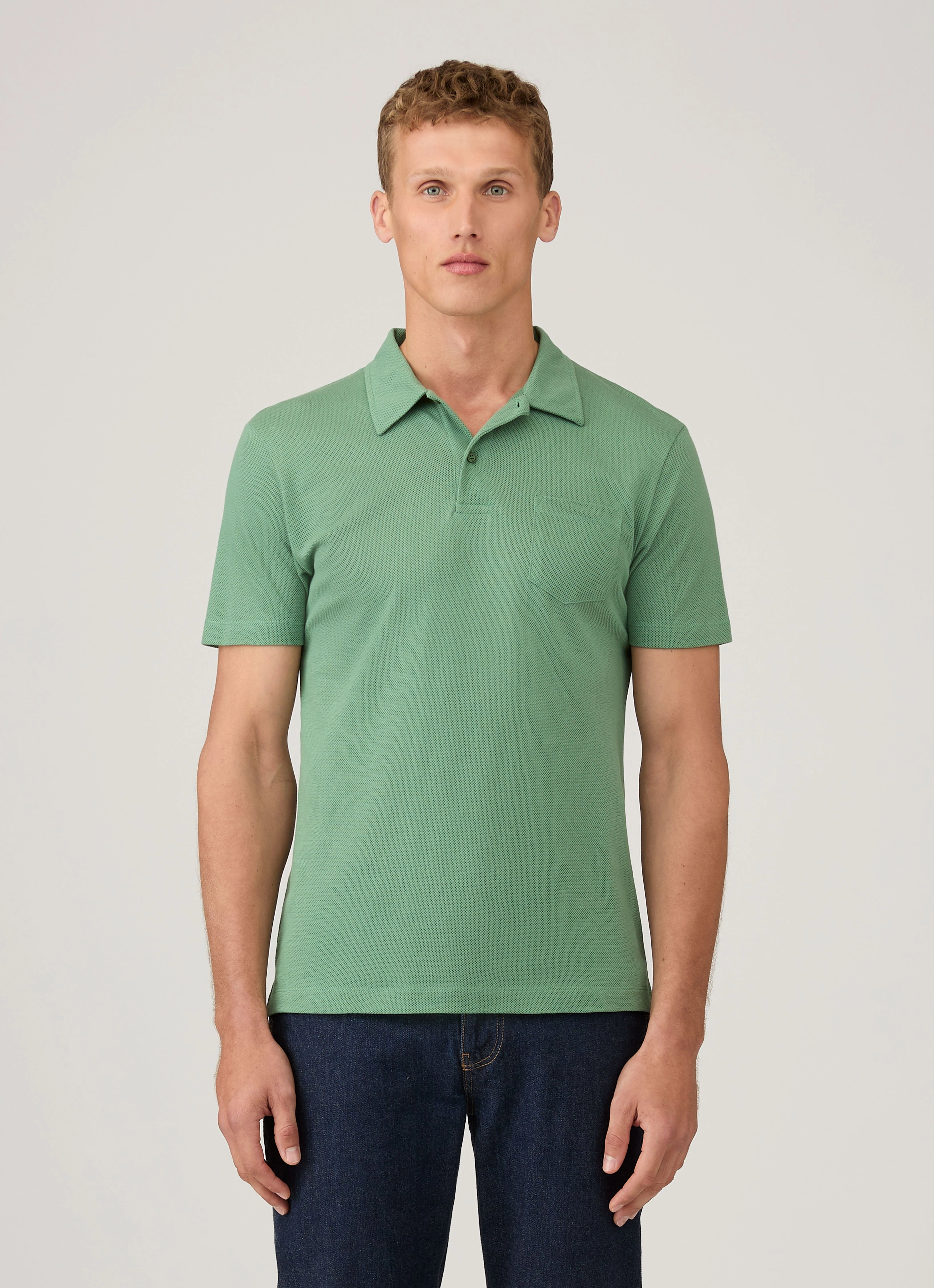 Men's Riviera Polo Shirt in Thyme Active Comfort