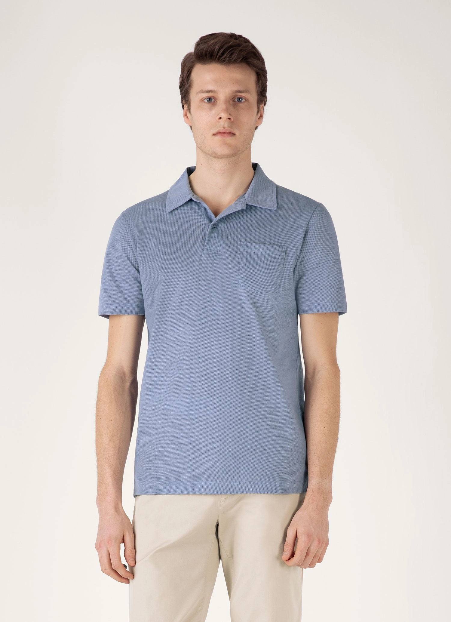 Men's Riviera Polo Shirt in Vintage Blue Smart Casual