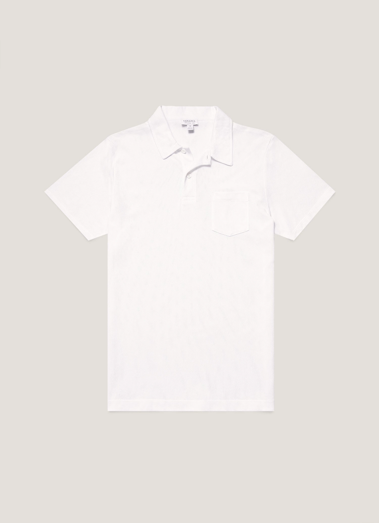 Men's Riviera Polo Shirt in White Golf Course Casual Vibe