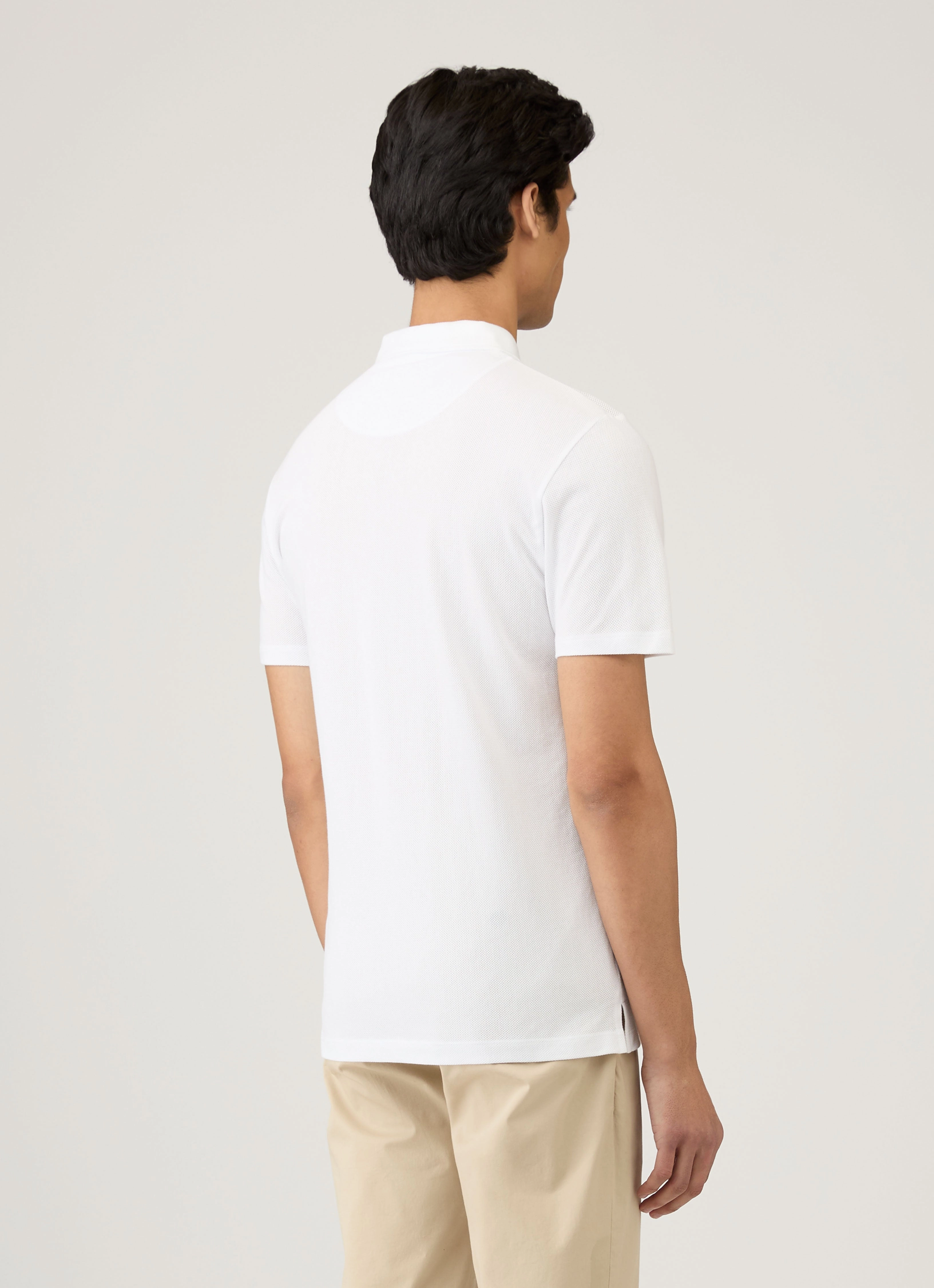 Recycled Polyester Mix Men's Riviera Polo Shirt in White