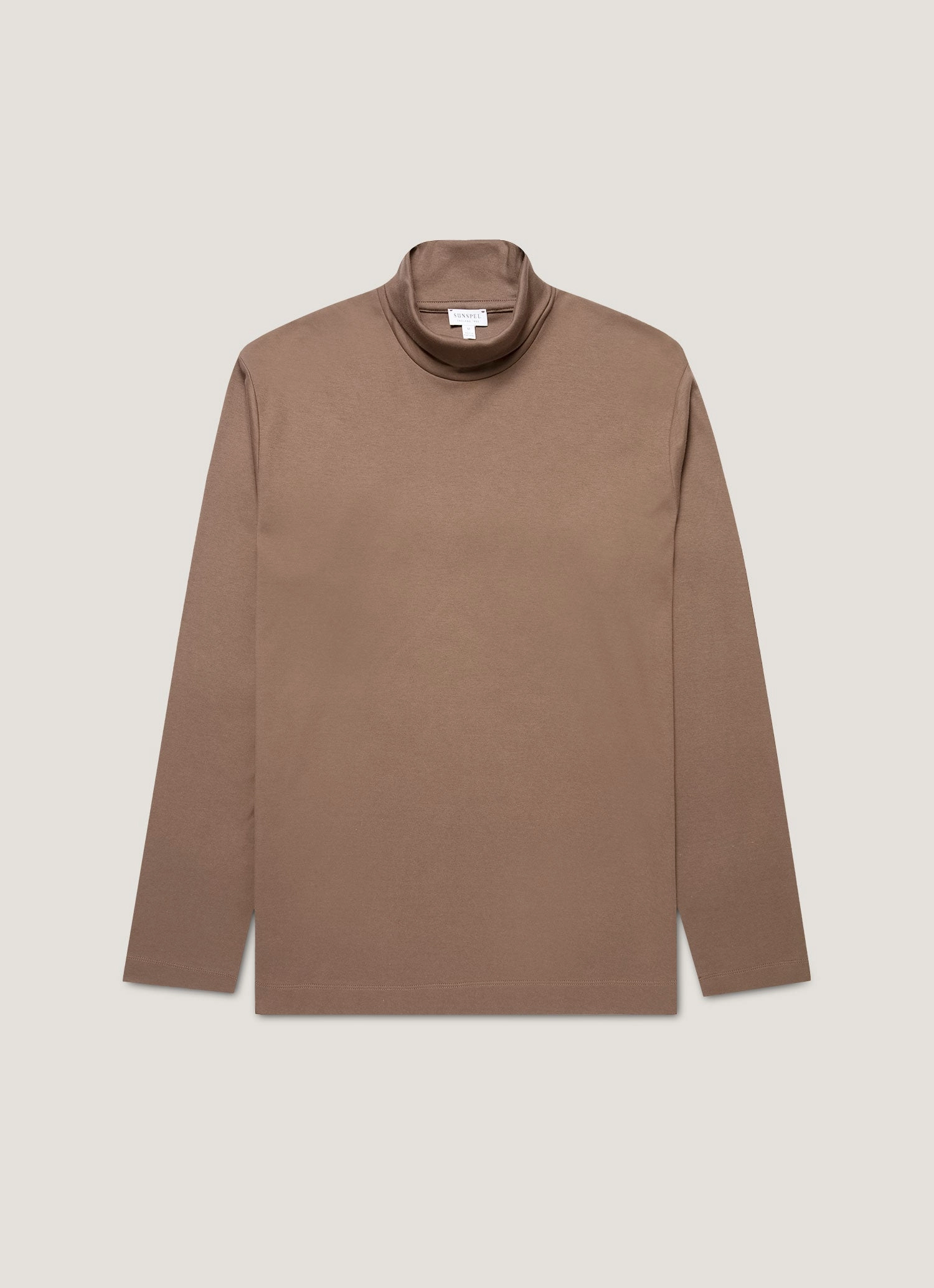 Daily Favorite Men's Roll Neck Heavyweight T-shirt in Bark