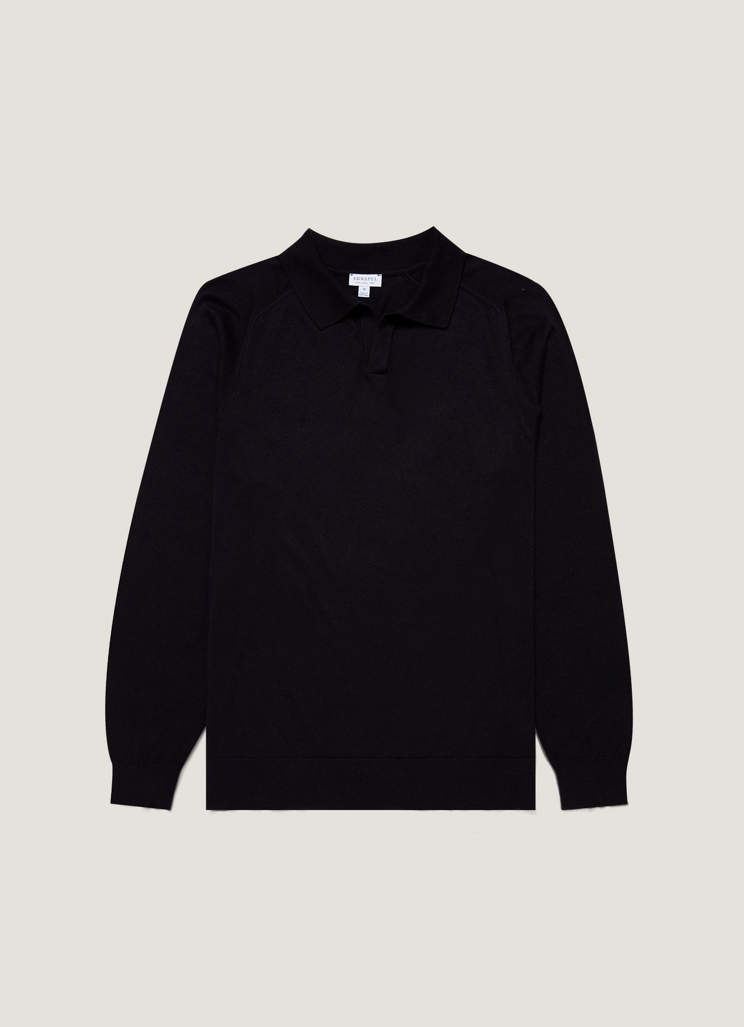 Men's Sea Island Cashmere Polo Shirt in Black Durable Material Everyday Comfort