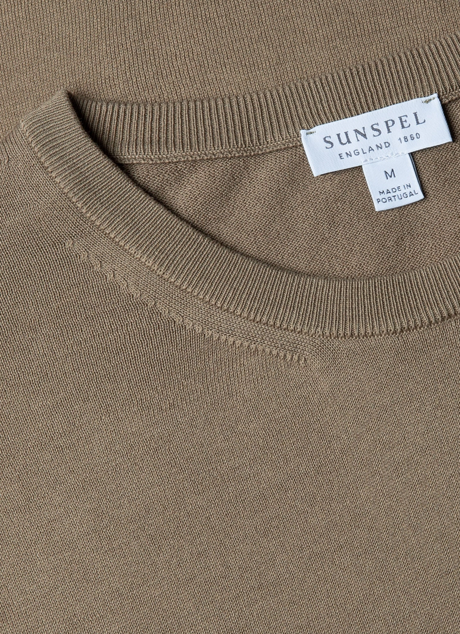 Men's Sea Island Cotton Knit T-shirt in Dark Stone Simple yet stylish