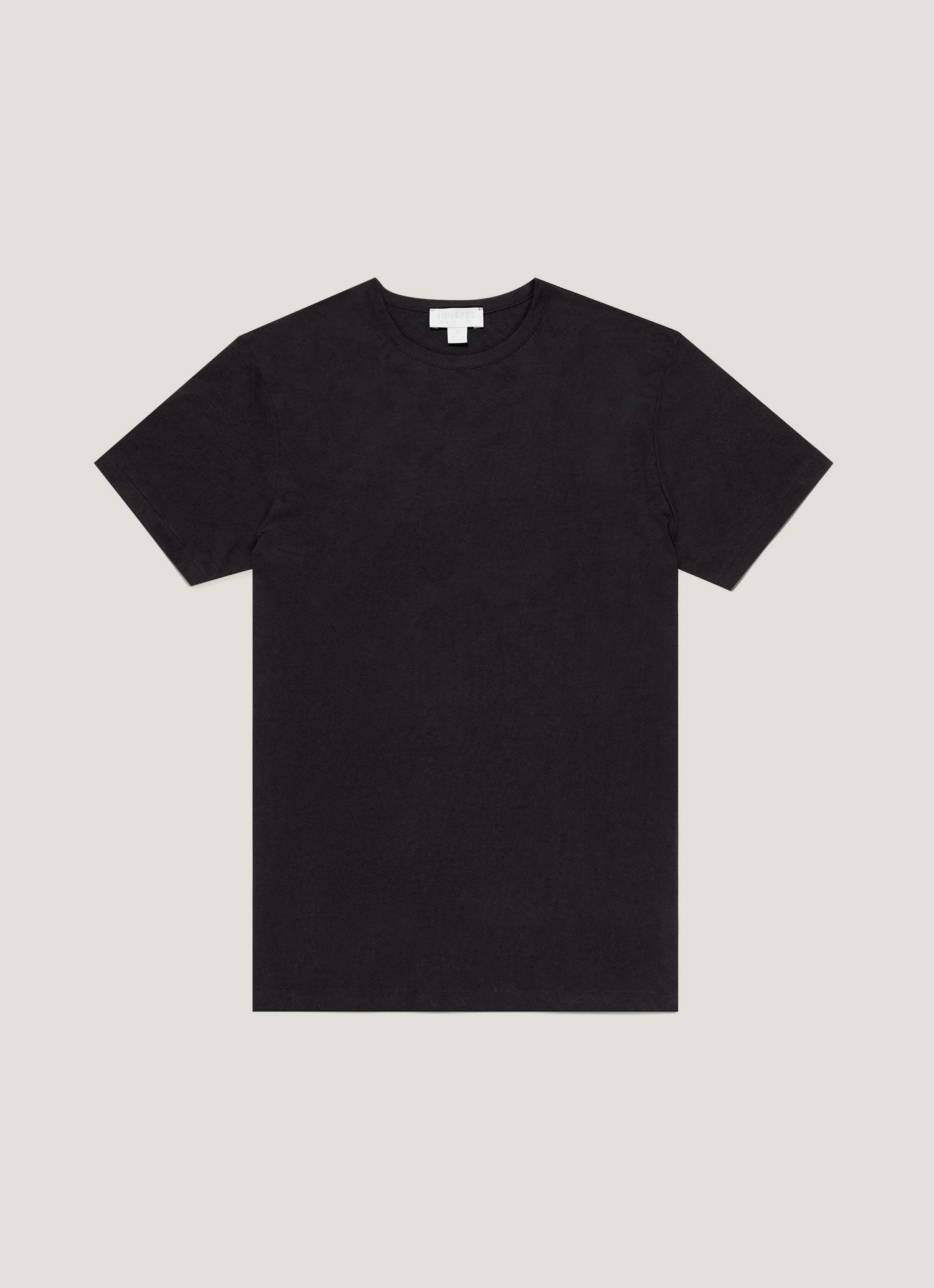 Men's Sea Island Cotton T-shirt in Black Outdoor Smart Bold Style