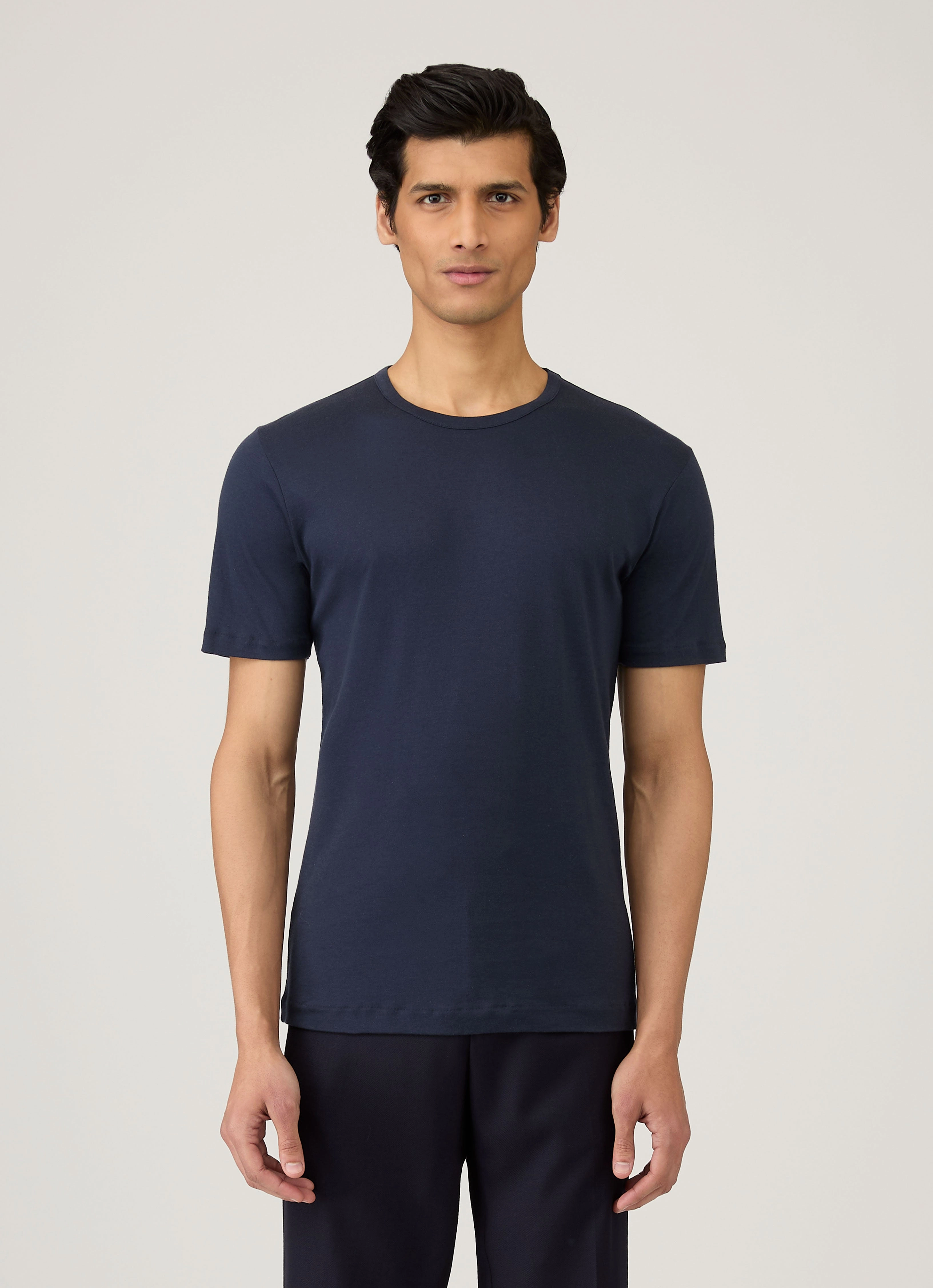 ColorfastFabricTech Men's Sea Island Cotton T-shirt in Navy