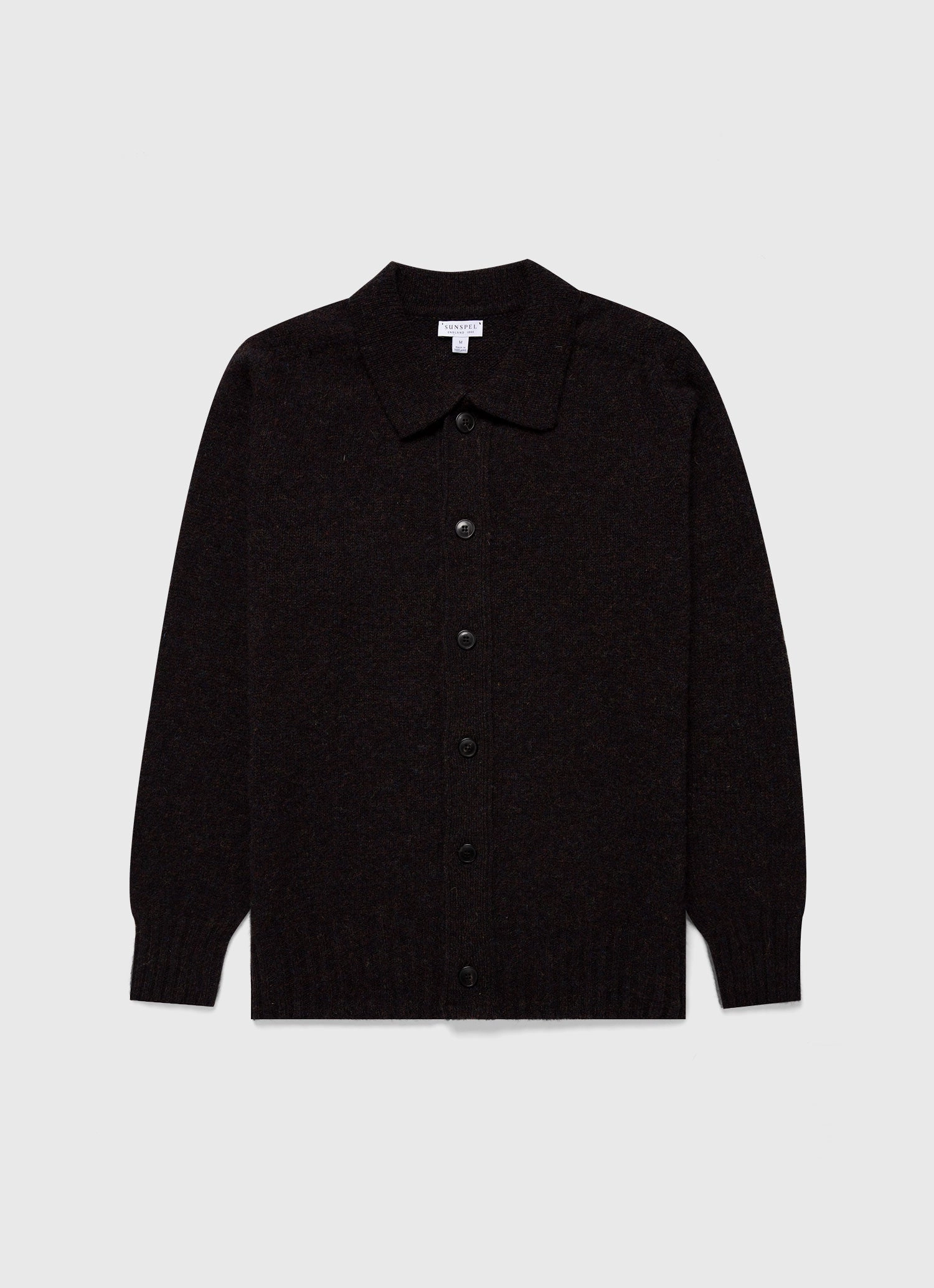 Men's Shetland Cardigan in Midnight Melange MultiDirectional Stretch