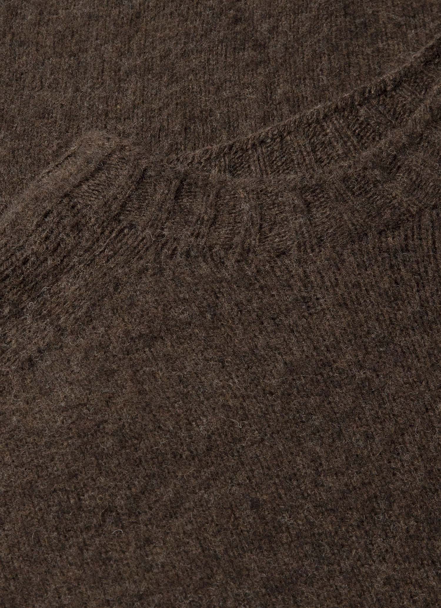 Men's Shetland Crew Neck Jumper in Bark Natural Fiber Composition