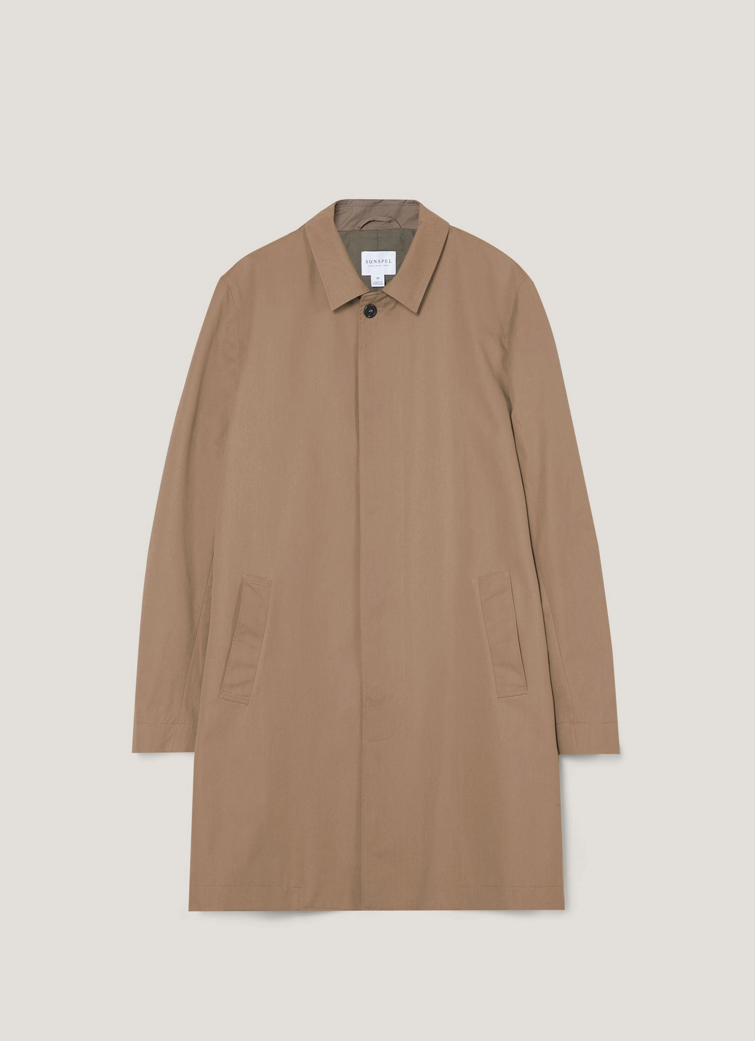 Daily Use museum Men's Showerproof Cotton Mac in Dark Stone