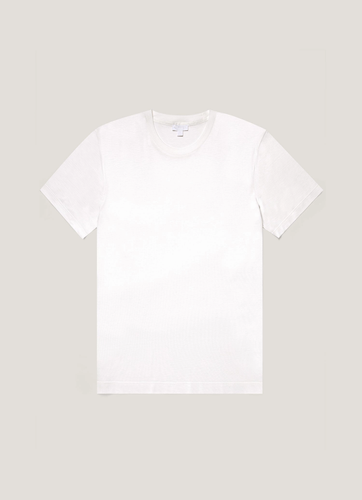 Soft Breathable Relaxed Design Men's Silk Cotton T-shirt in White