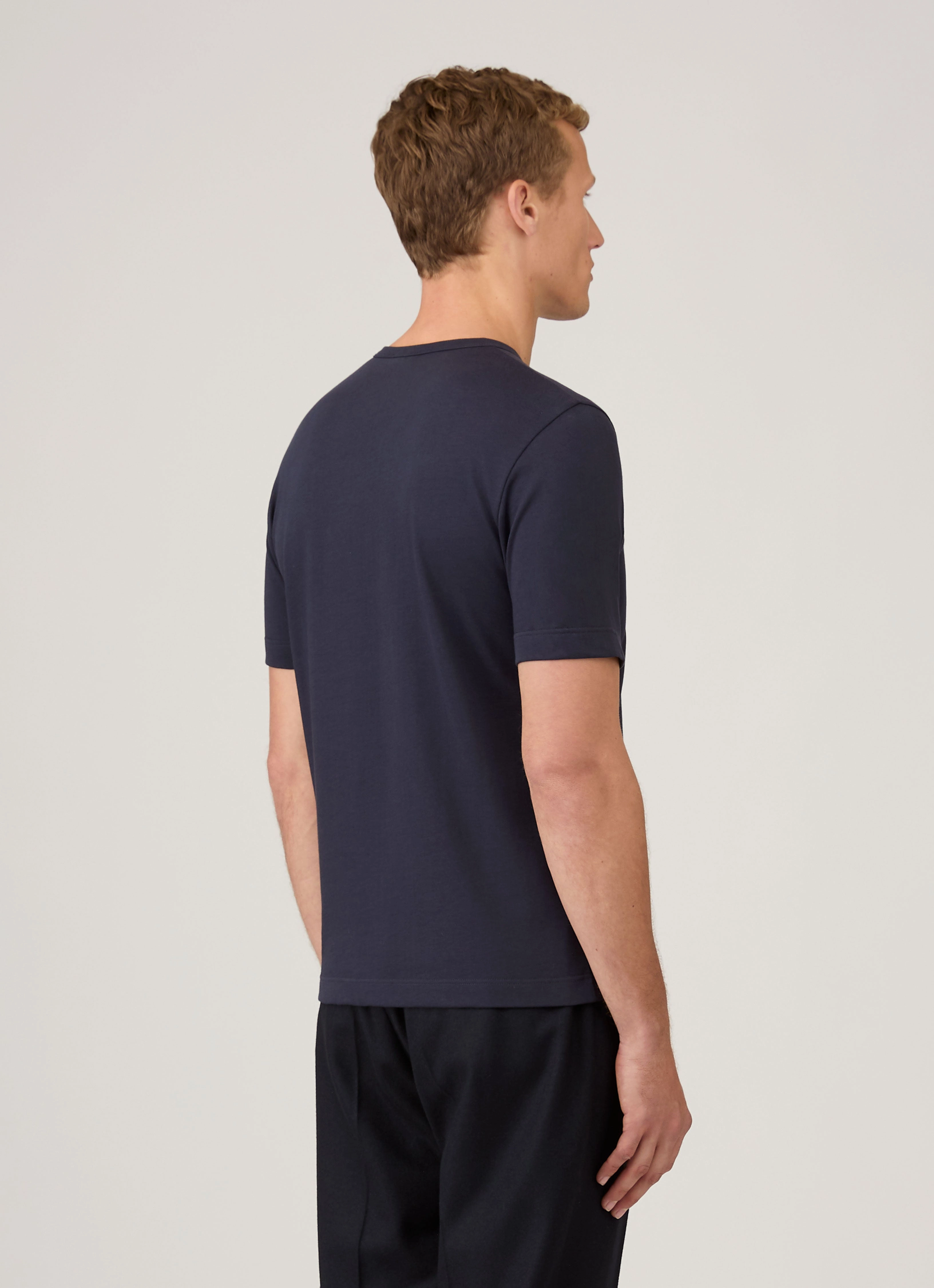Men's Single Jersey T-shirt in Navy men's clothing Pastel color