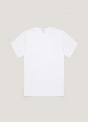 Men's Single Jersey T-shirt in White Quick Wear Men's Single Jersey T-shirt in White Sport Performance Design Chafe Free Armhole