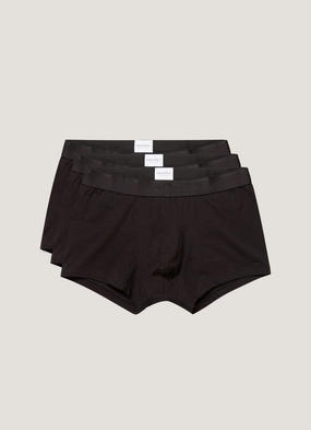 Men's Stretch Cotton Trunks 3-Pack in Black Cozy Comfort Design Men's Stretch Cotton Trunks 3-Pack in Black Cozy Comfort Design Chic Vibe Printed design