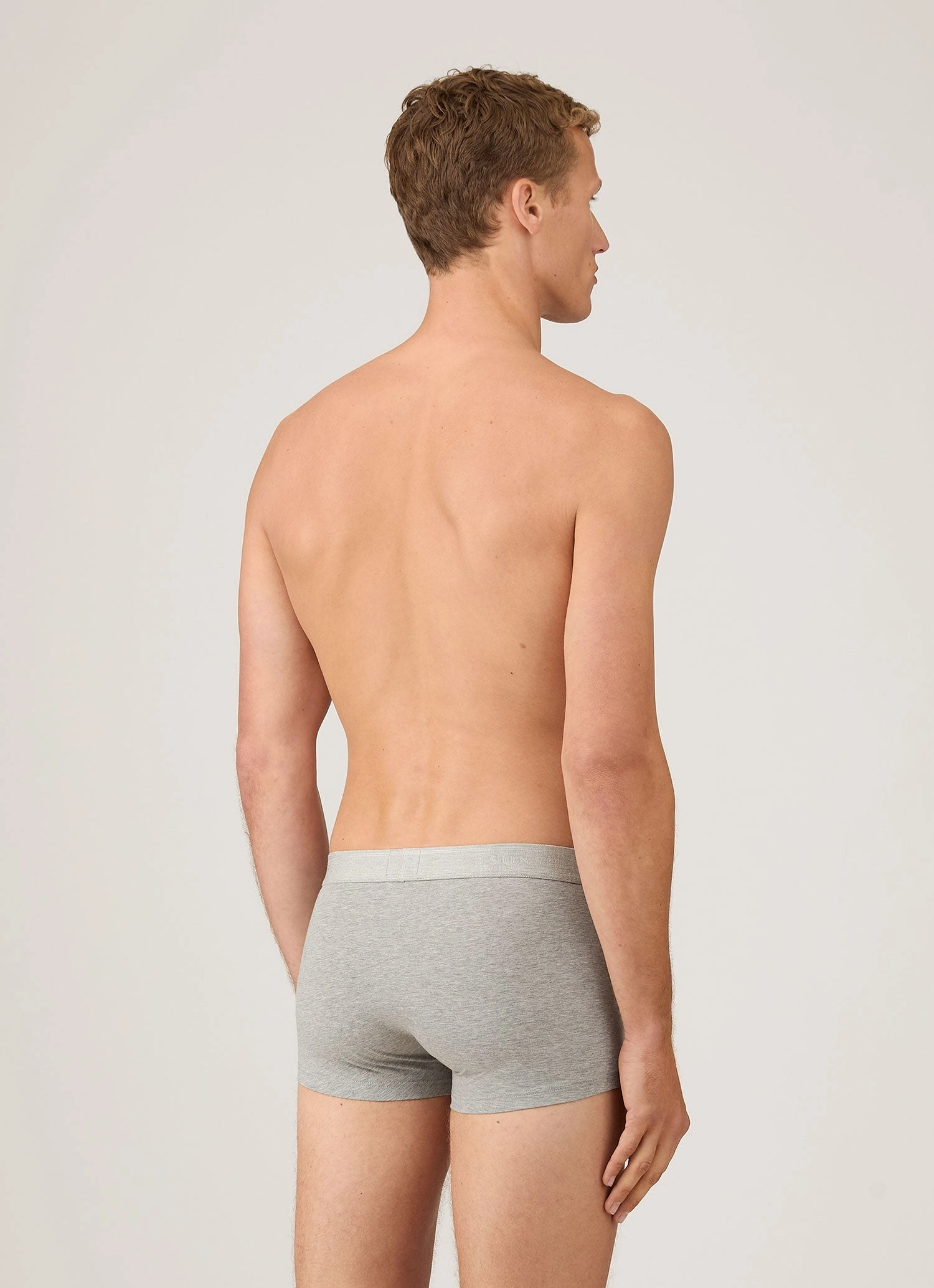 Quick Dry Fit Chill Comfort Men's Stretch Cotton Trunks 3-Pack in Grey Melange Odor-resistant