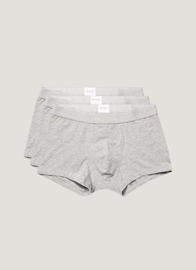 Men's Stretch Cotton Trunks 3-Pack in Grey Melange Odor-resistant Basic Layer Men's Stretch Cotton Trunks 3-Pack in Grey Melange Odor-resistant