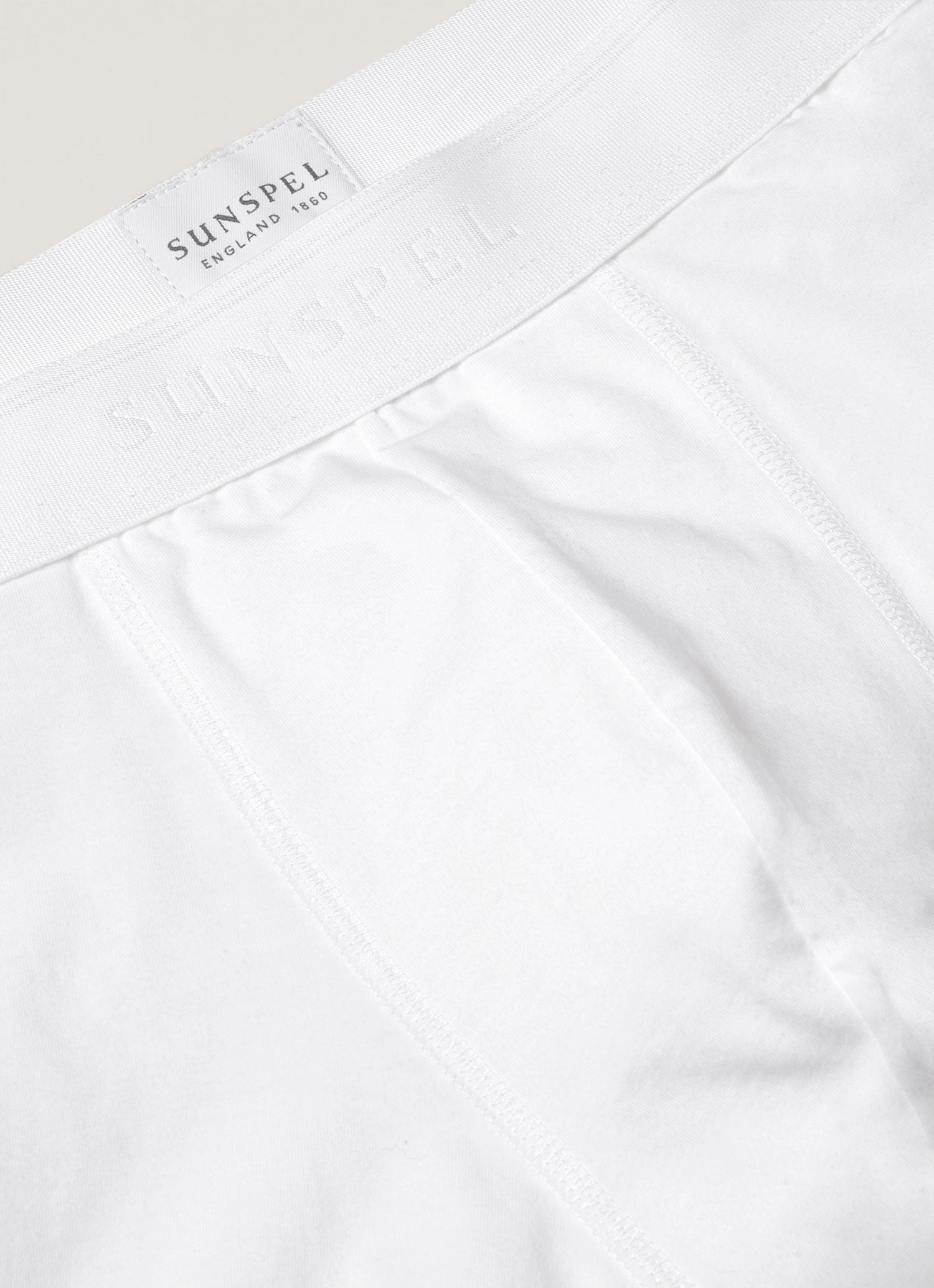 EasyCareFinish Chic and Cozy Wear Men's Stretch Cotton Trunks 3-Pack in White Flatlock Seam Construction