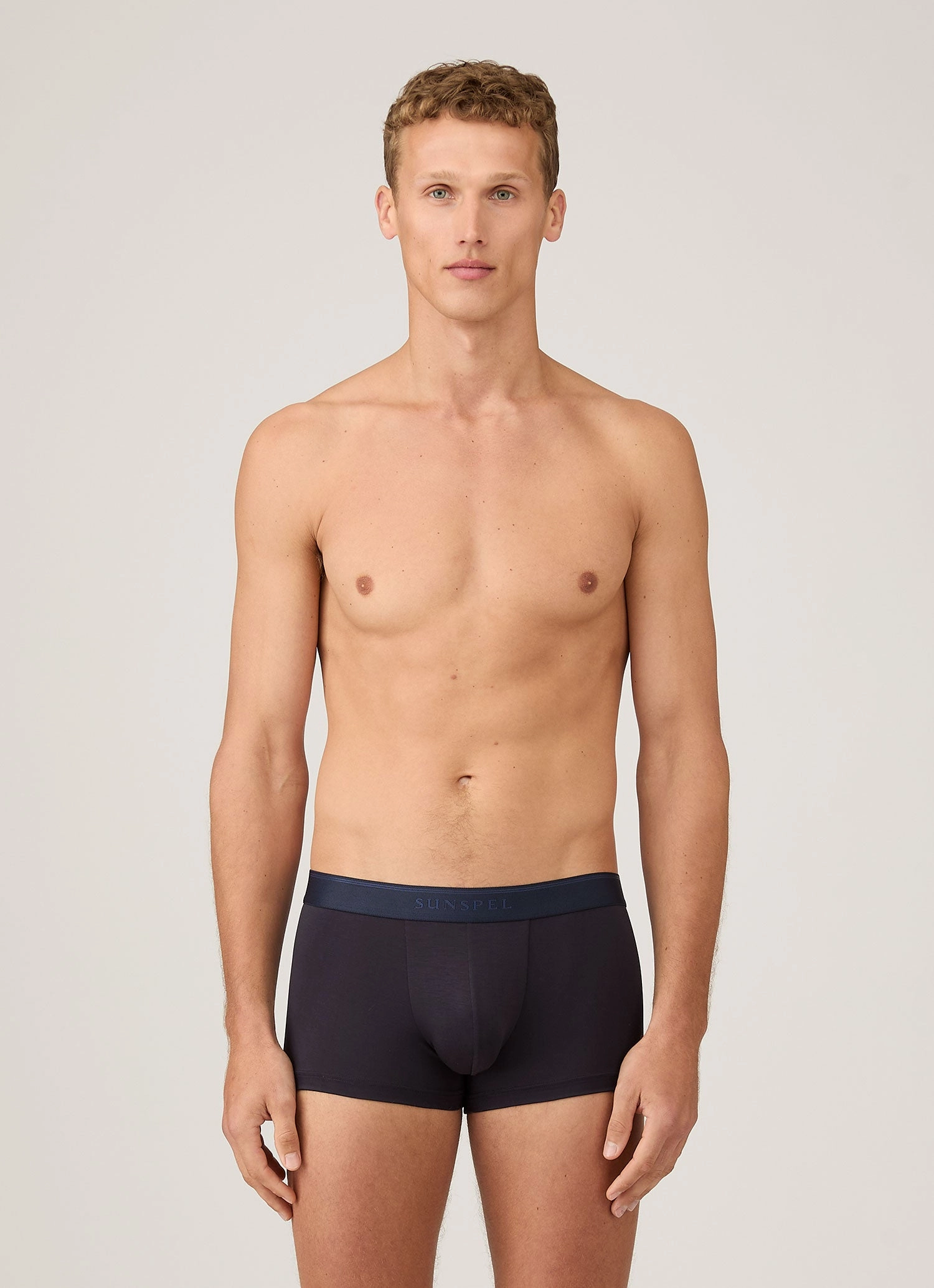 Men's Tencel? Trunks in Navy Stylish Top Sporty Comfort Fit